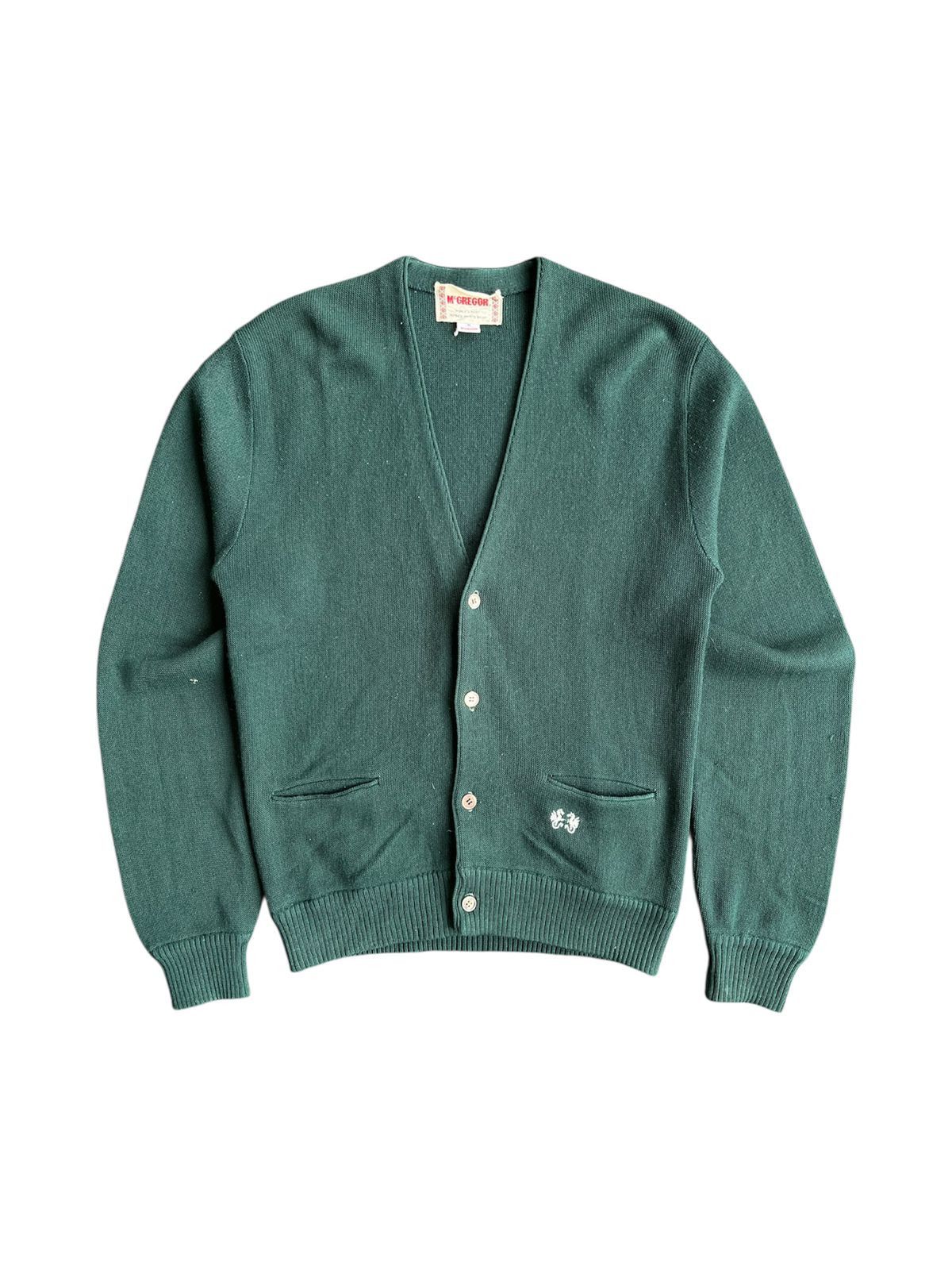 McGregor 70s McGregor Green Cardigan Knit Size US M / EU 48-50 / 2 - 1 Thumbnail