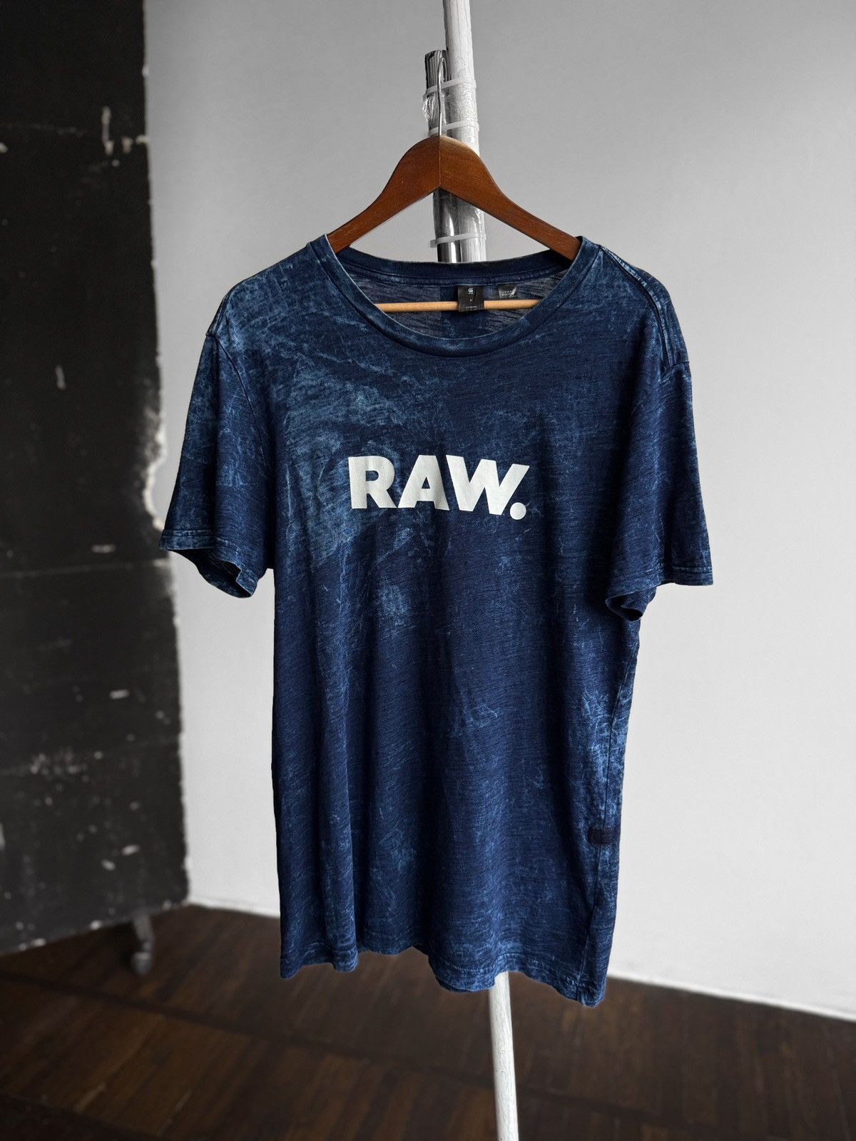 G-Star G-Star RAW Doover Mens Blue Center Logo Short Sleeve T-Shirt Size US M / EU 48-50 / 2 - 3 Thumbnail
