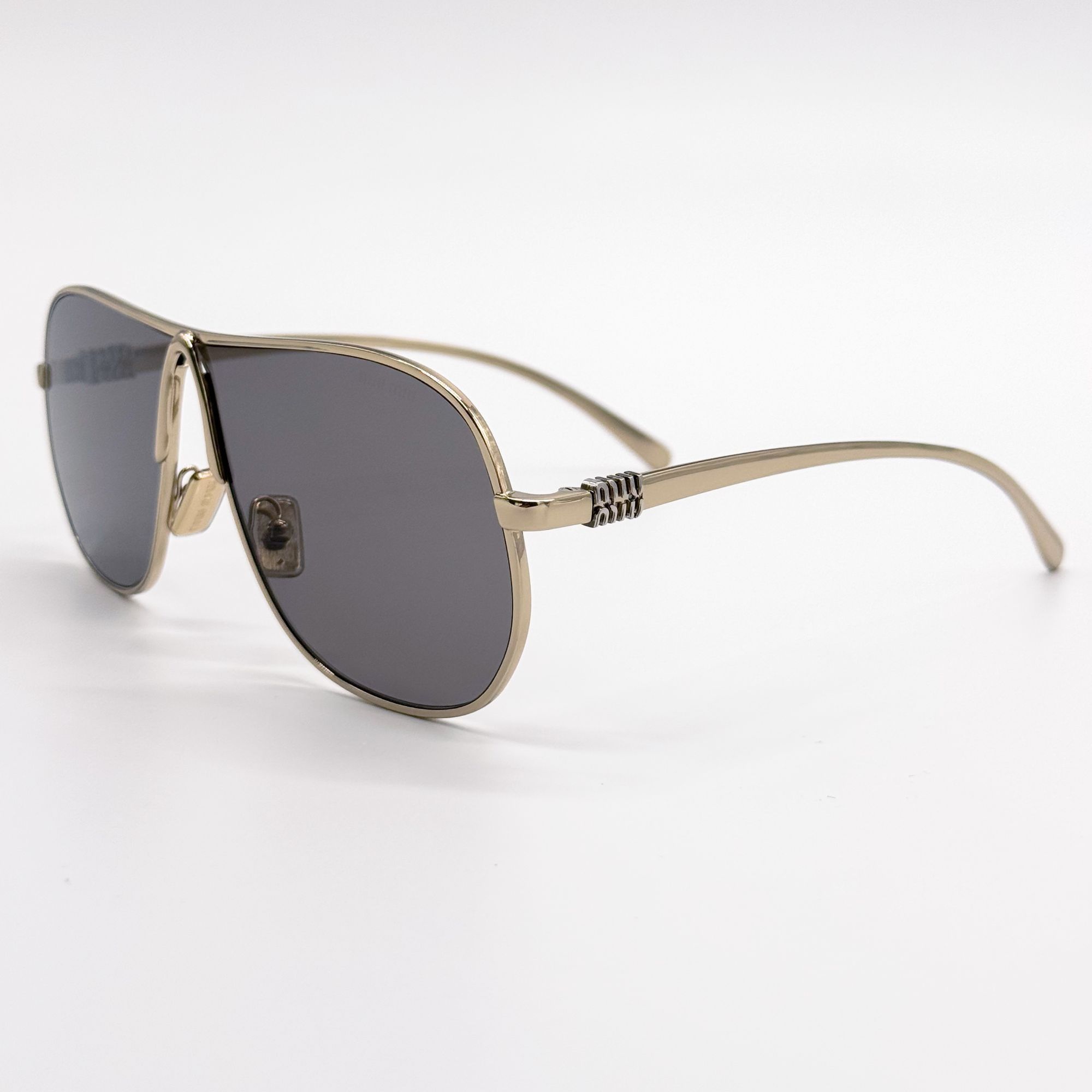 Miu Miu NEW MIU MIU SUNGLASSES MUA56S ZVN80Q GOLD MU A56S, SMU A56 Size ONE SIZE - 8 Thumbnail