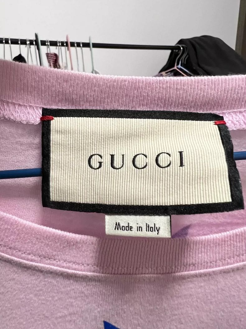 Gucci Gucci Pink cat printed T-shirt with short sleeves Size XS / US 0-2 / IT 36-38 - 6 Thumbnail