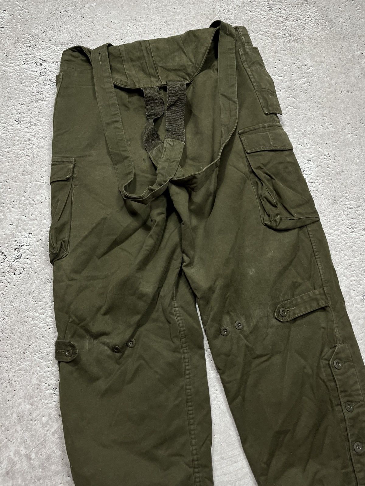 Other Vintage Austrian Army Field Overalls Olive Green Cargo Pants Size US 36 / EU 52 - 15 Thumbnail