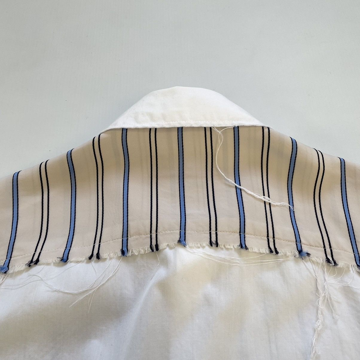 Wales Bonner A/W 20 Reworked Raw Edge Stripe Shirt Size US M / EU 48-50 / 2 - 14 Thumbnail