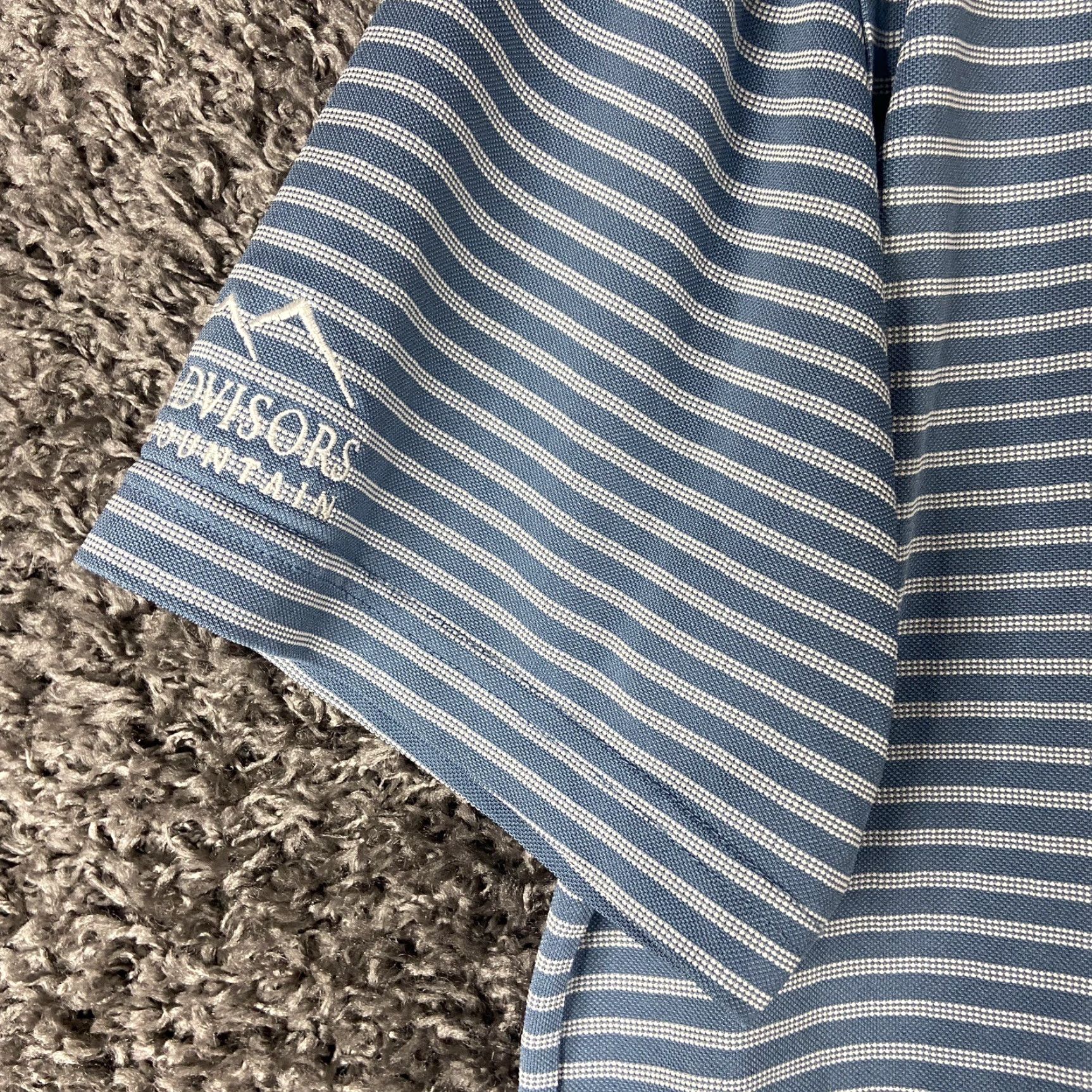 Vintage GREG NORMAN Play Dry Five Iron Polo Shirt Men M Blue Striped Polo M Mens Size US M / EU 48-50 / 2 - 3 Thumbnail