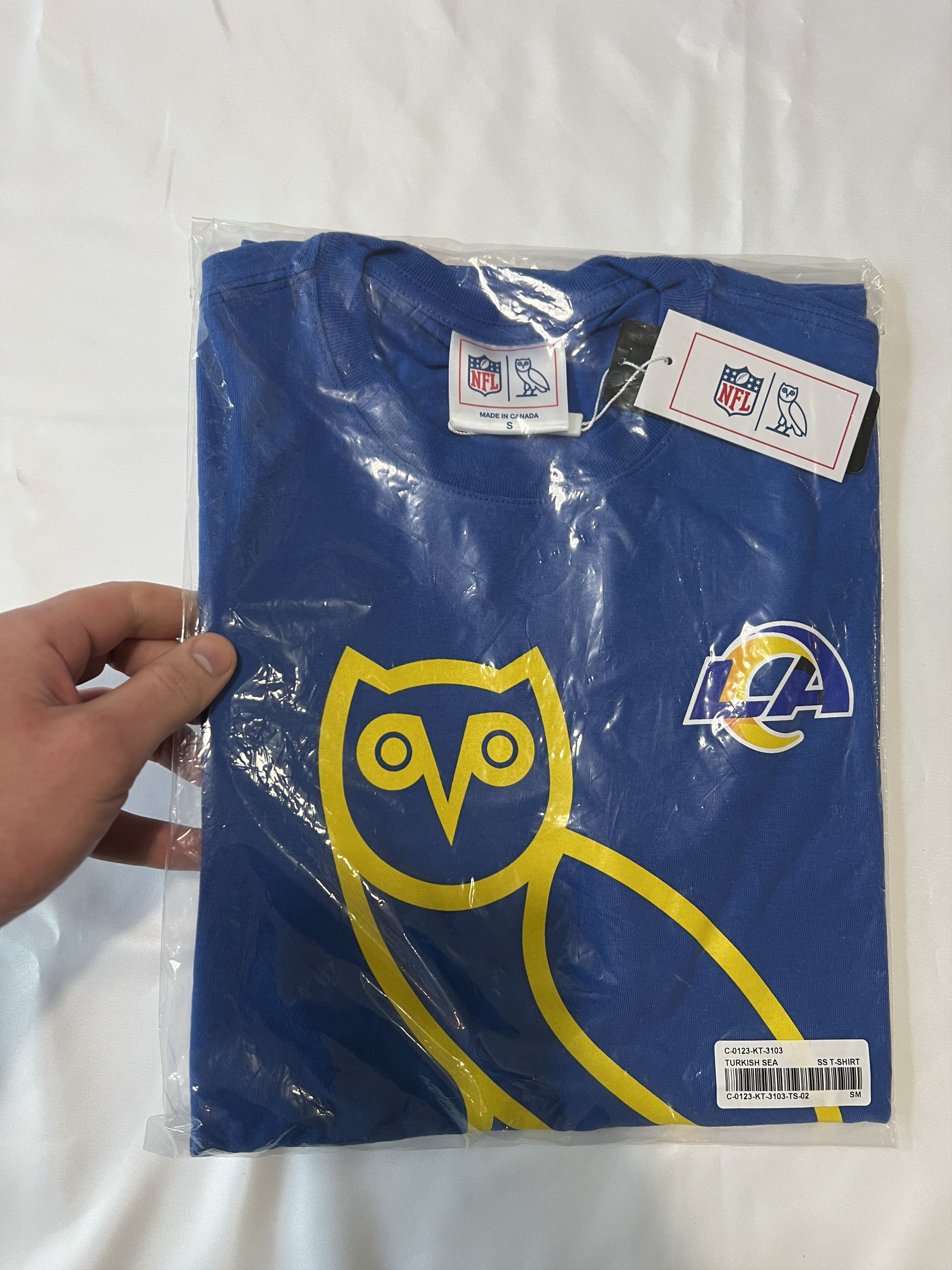 Drake *RARE* OVO x NFL Los Angeles Rams OG Owl T-Shirt Size US S / EU 44-46 / 1 - 2 Thumbnail