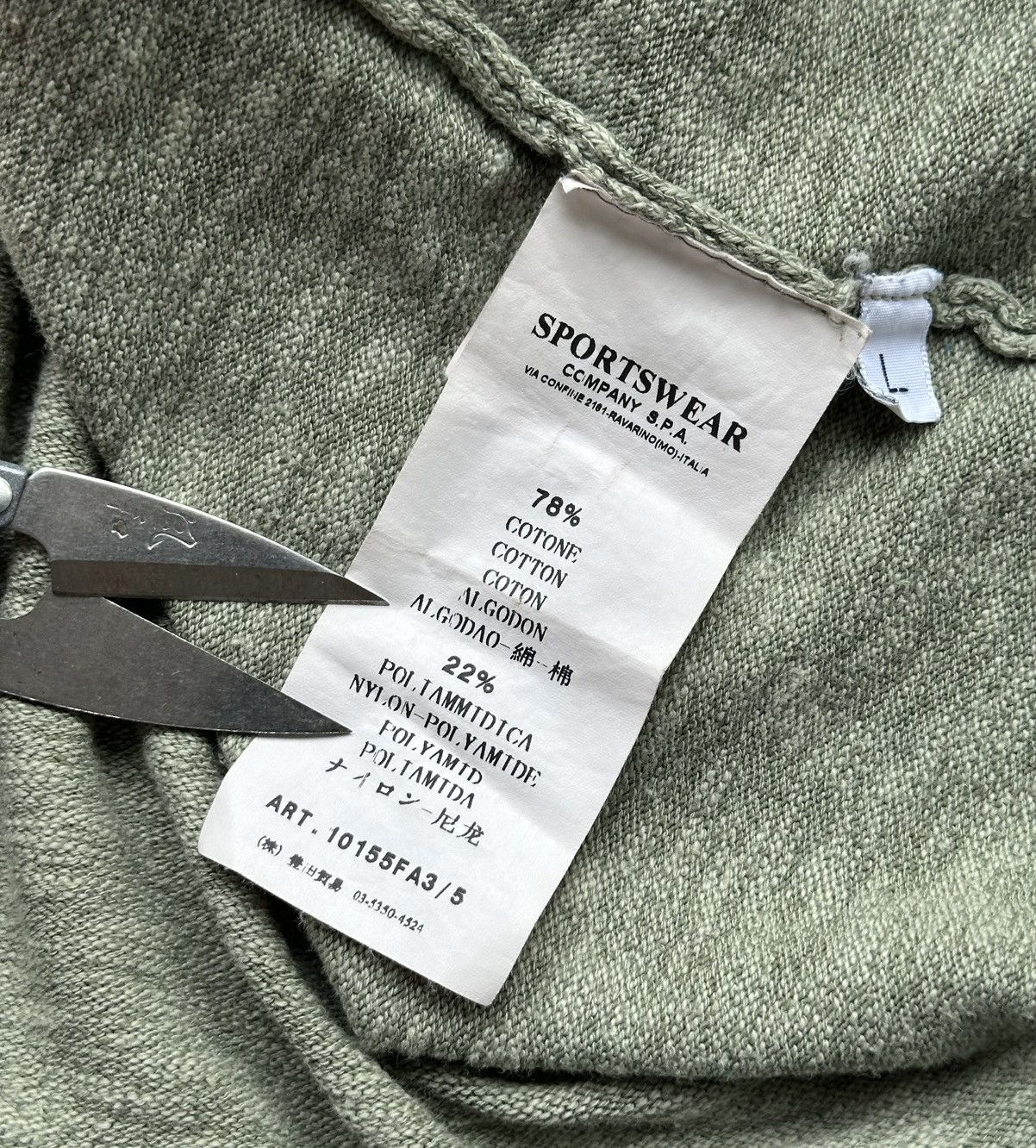 Stone Island Rare Vintage Stone Island 1989 Pullover Jumper Green V-NECK Size US L / EU 52-54 / 3 - 12 Thumbnail