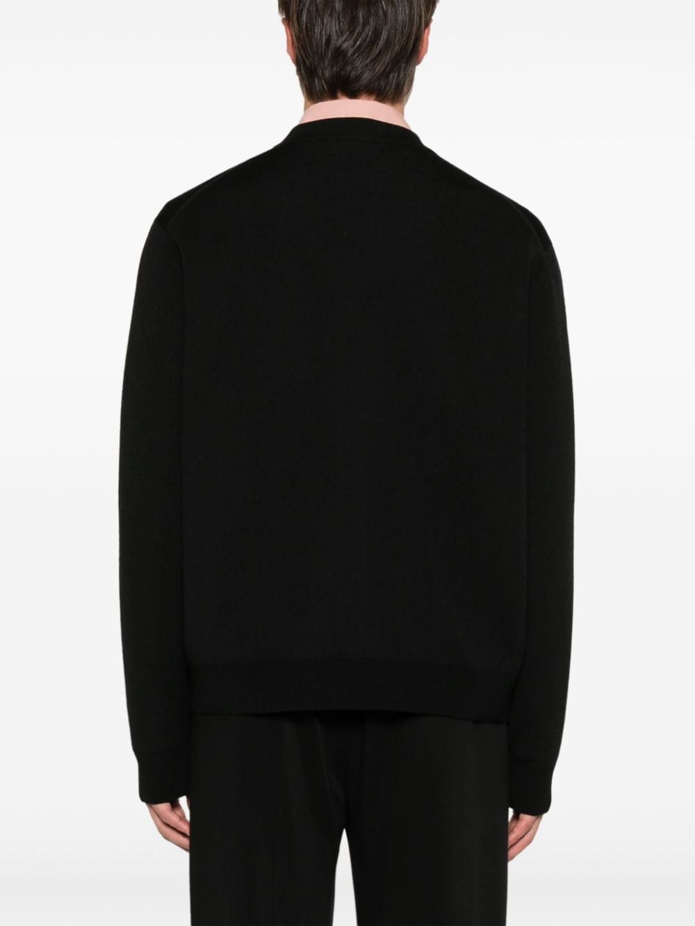 Gucci o1s1wg110925 Double Wool Cardigan With Embroidery in Black Size US XXL / EU 58 / 5 - 4 Thumbnail