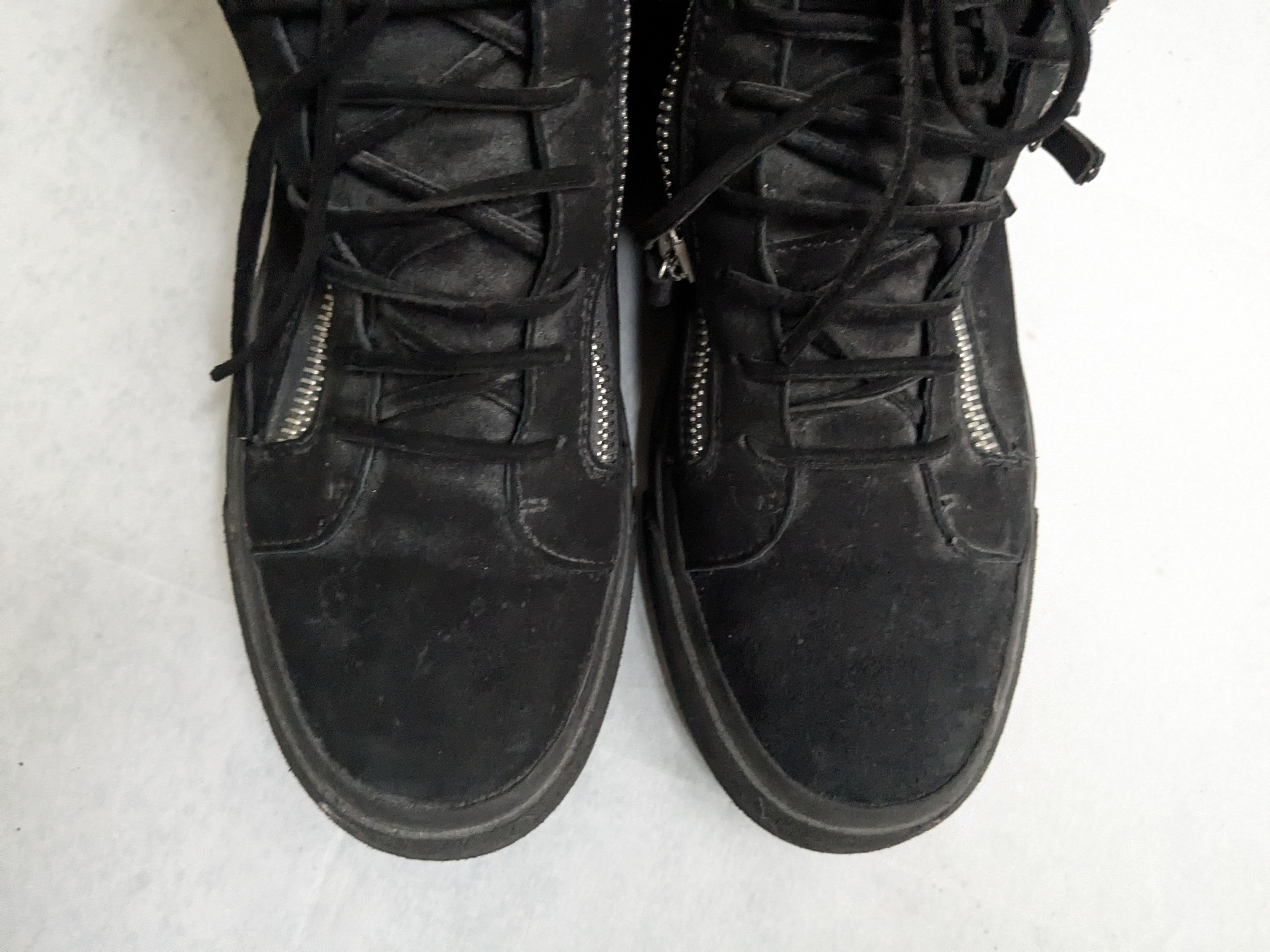 Giuseppe Zanotti Giuseppe Zanotti Sneakers Black Suede Fringe 11 44 High Tops Size US 11 / EU 44 - 3 Thumbnail