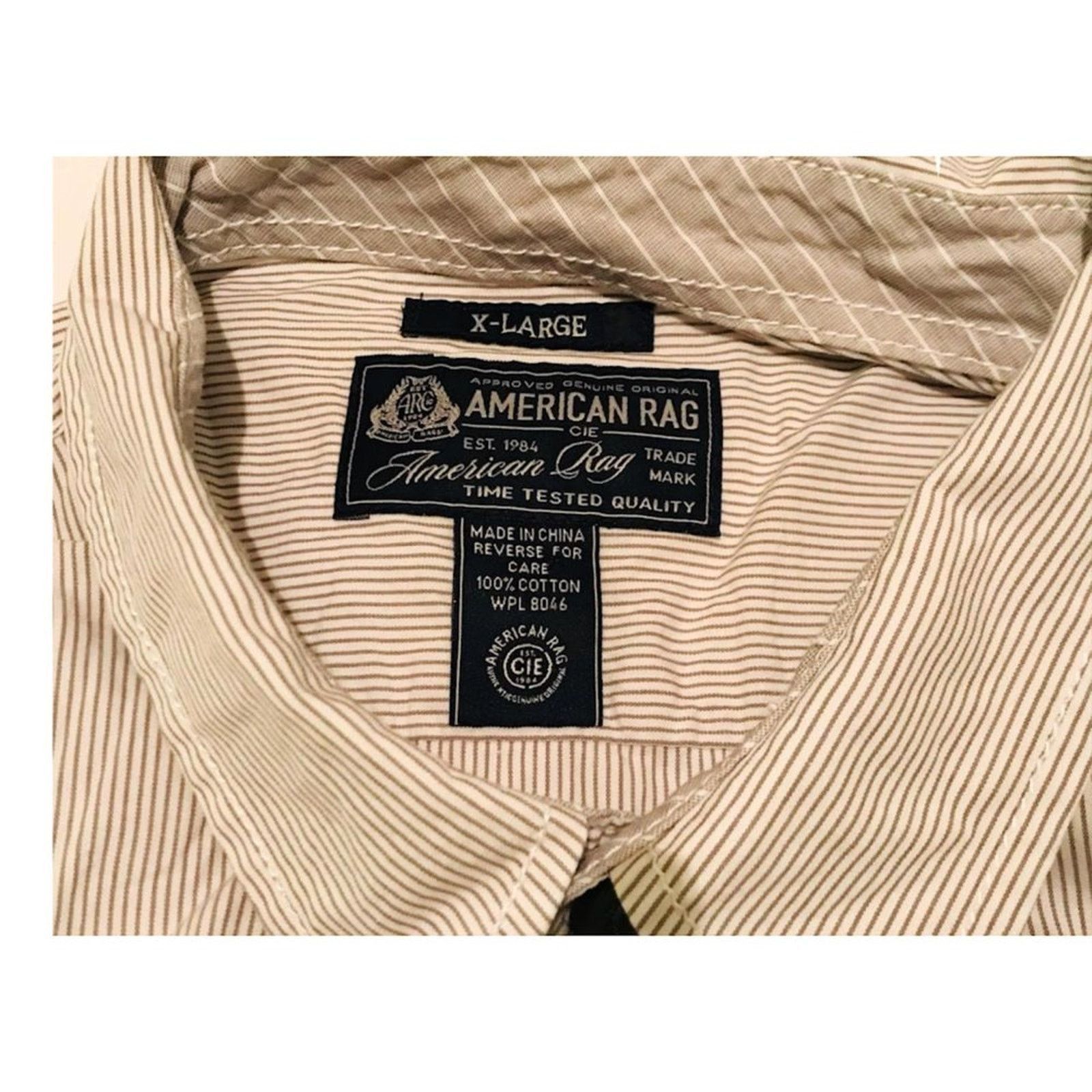 American Rag Vintage American Rag Men's Shirt 100% Cotton Gray Long XL Size US XL / EU 56 / 4 - 4 Thumbnail