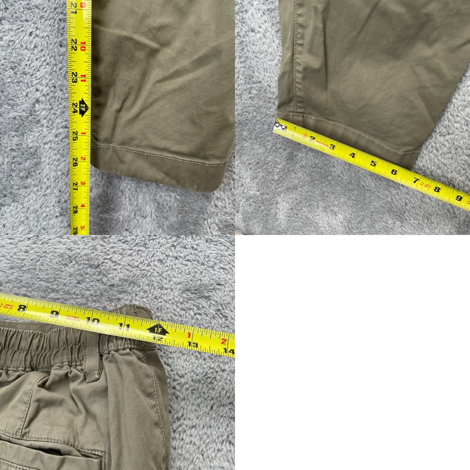 Gap Gap Pants Womens 4 Beige Dress Cotton Stretch Pleated Tapered Leg Elastic Waist Size 27" / US 4 / IT 40 - 8 Thumbnail