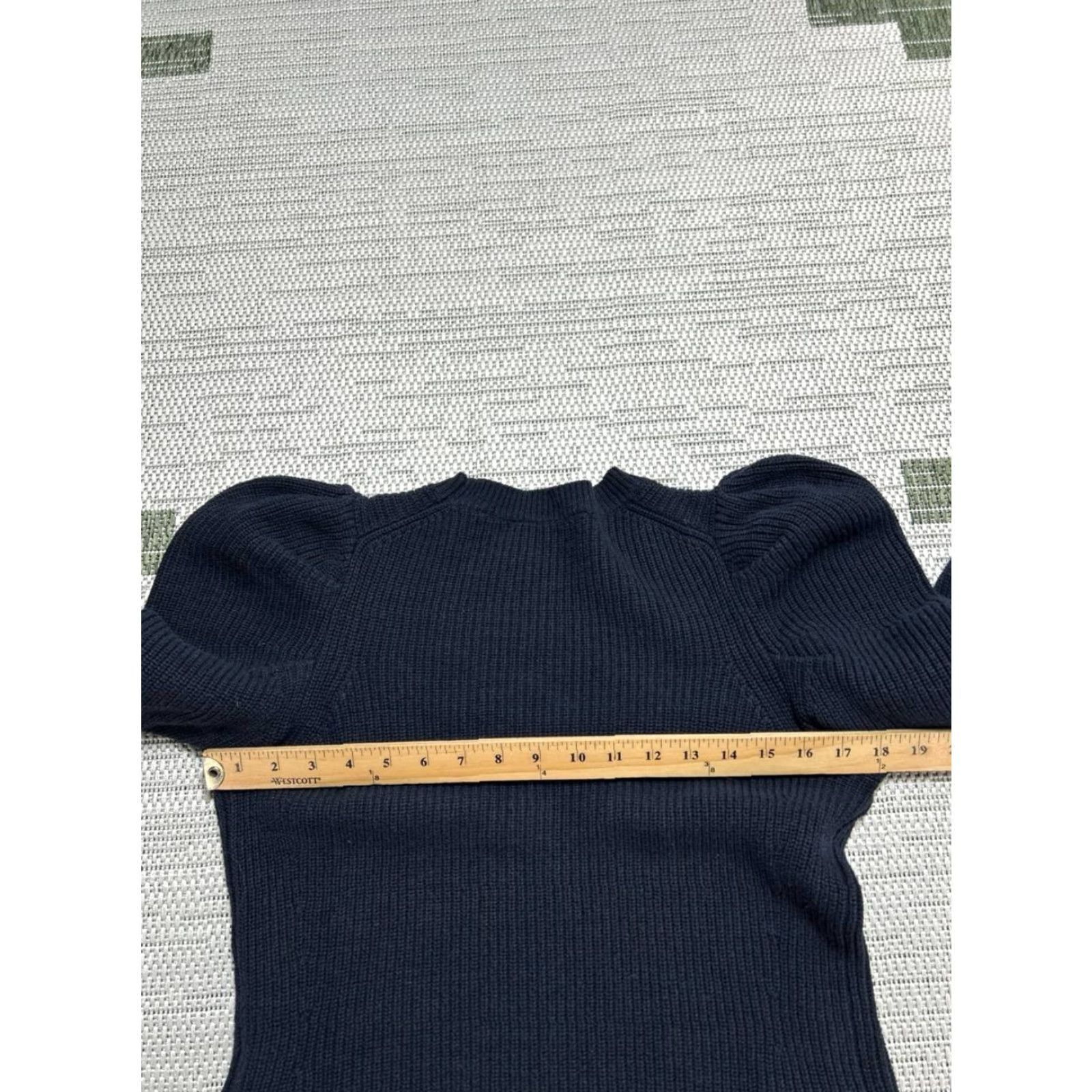 Vintage VINTAGE LK Bennett Sweater Womens Small Blue Cotton Ribbed Tight Knit Puff Sleeve Cozy Size S / US 4 / IT 40 - 7 Thumbnail