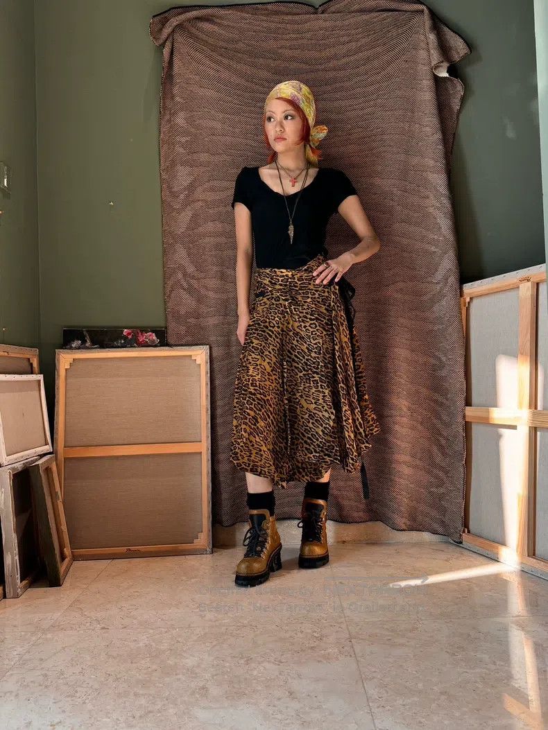 Junya Watanabe Junya Watanabe Leopard-print deformed apron skirt Size XS / US 0-2 / IT 36-38 - 3 Thumbnail