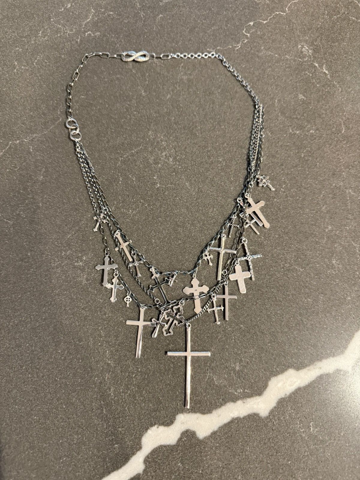 Gunda Gunda Junk Heaven Full Silver Necklace Size ONE SIZE - 3 Thumbnail