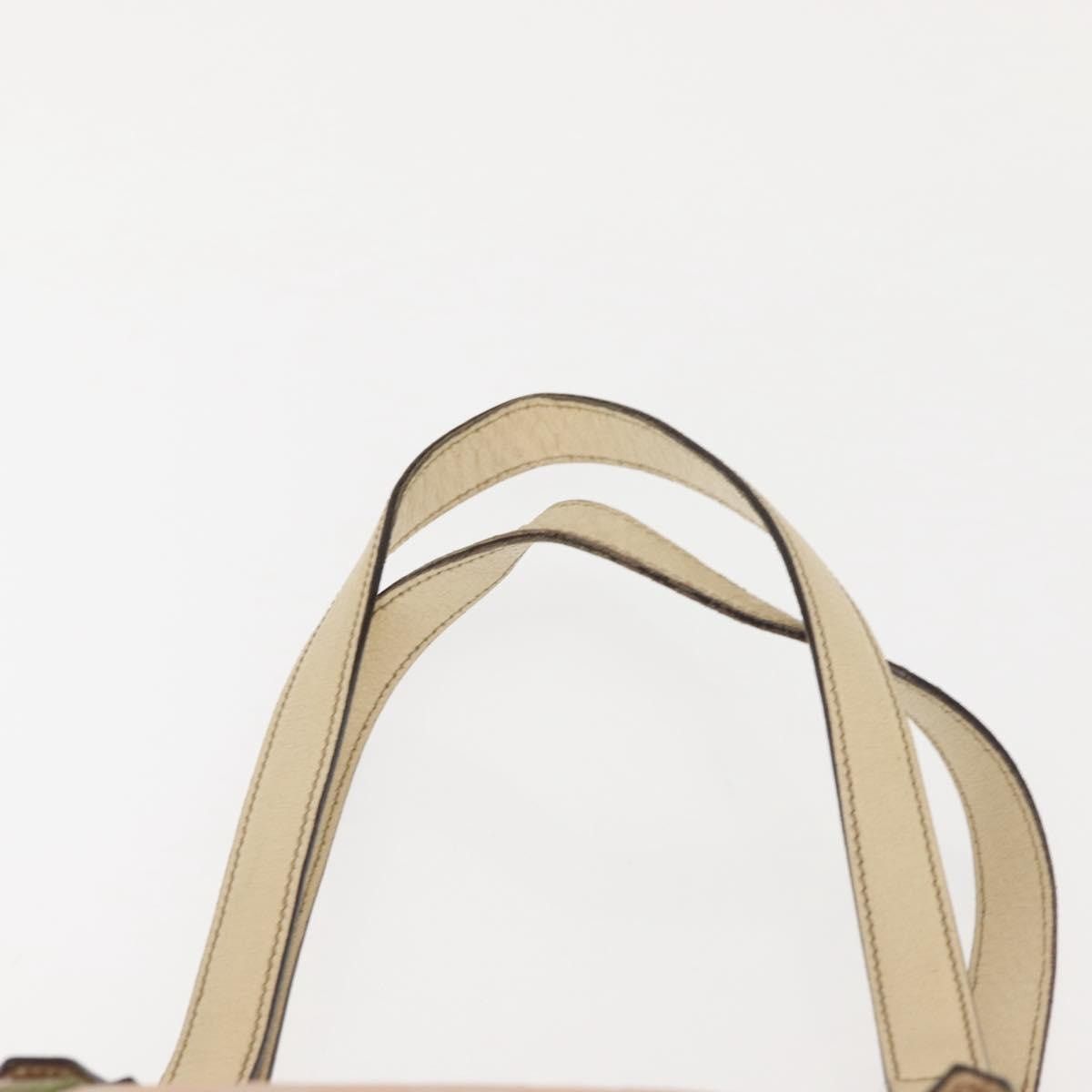 Gucci GUCCI GG Canvas Sherry Line Tote Bag Pink Gold Khaki Size ONE SIZE - 8 Thumbnail