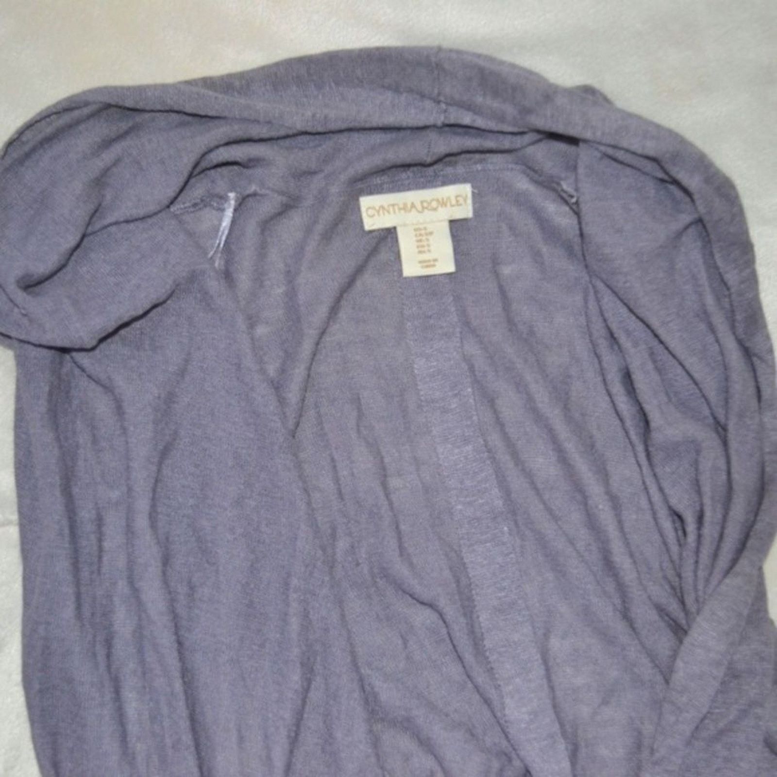 Cynthia Rowley Cynthia Rowley Muted Purple Sleeveless Cardigan | Sz S Size S / US 4 / IT 40 - 3 Thumbnail