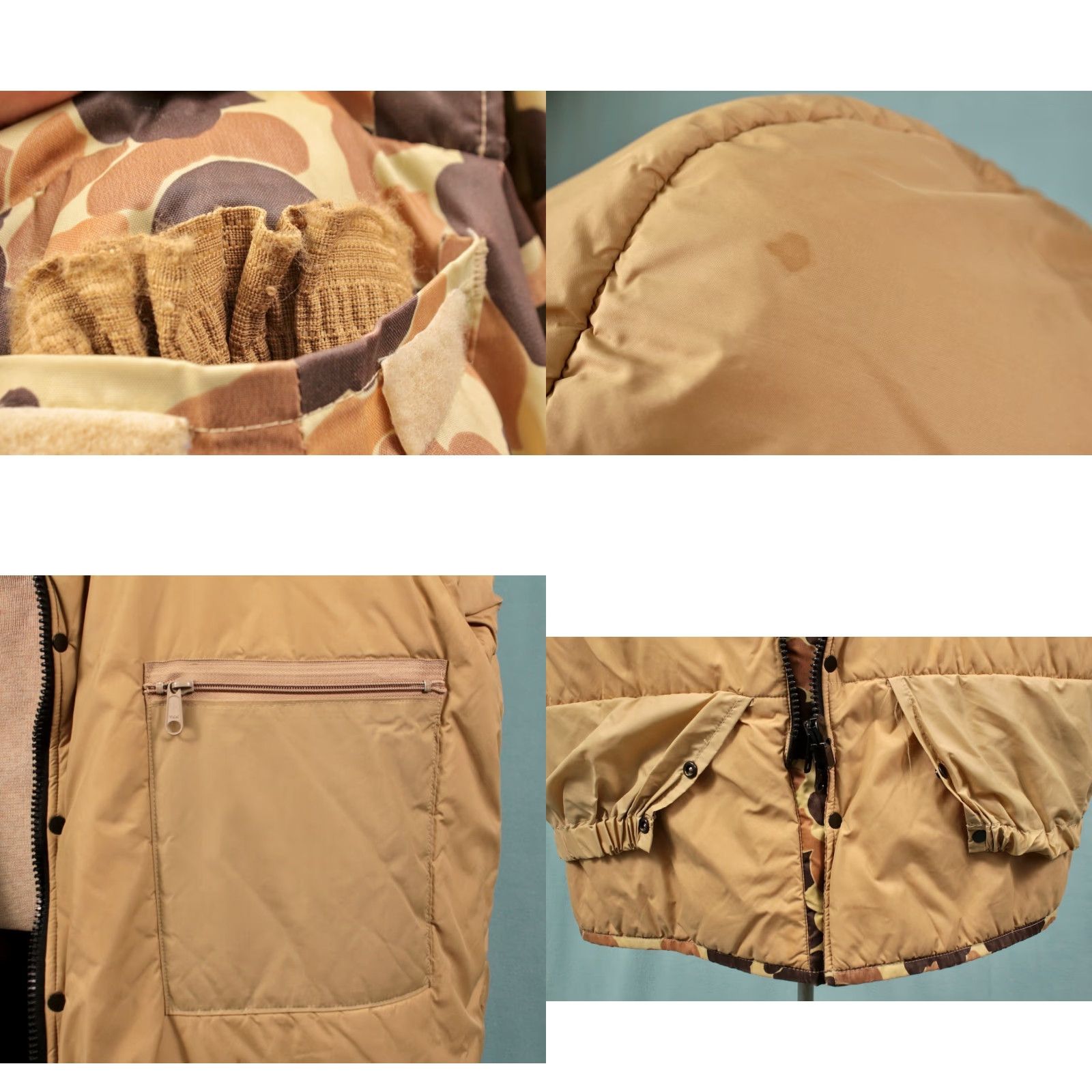 Hunter VINTAGE LL Bean Duck Hunter Camo Parka Coat Mens XL 1980s Brown Nylon 80s Parka Mens Size XL Parka Coat Size US XL / EU 56 / 4 - 9 Thumbnail