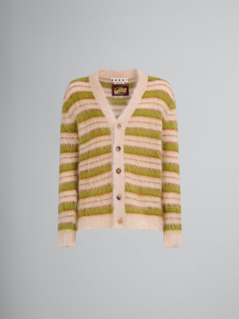 Marni o1w1db1em1224 Mohair Cardigan in Light Camel Size US L / EU 52-54 / 3 - 1 Thumbnail