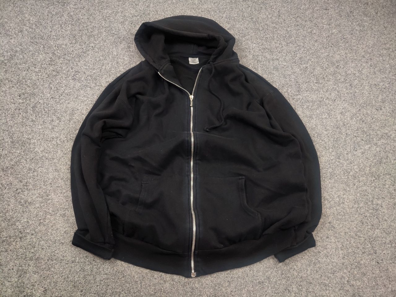 Vintage Vintage Blank zip-up hoodie black square 70s Style Japan LGB Size US XL / EU 56 / 4 - 3 Thumbnail