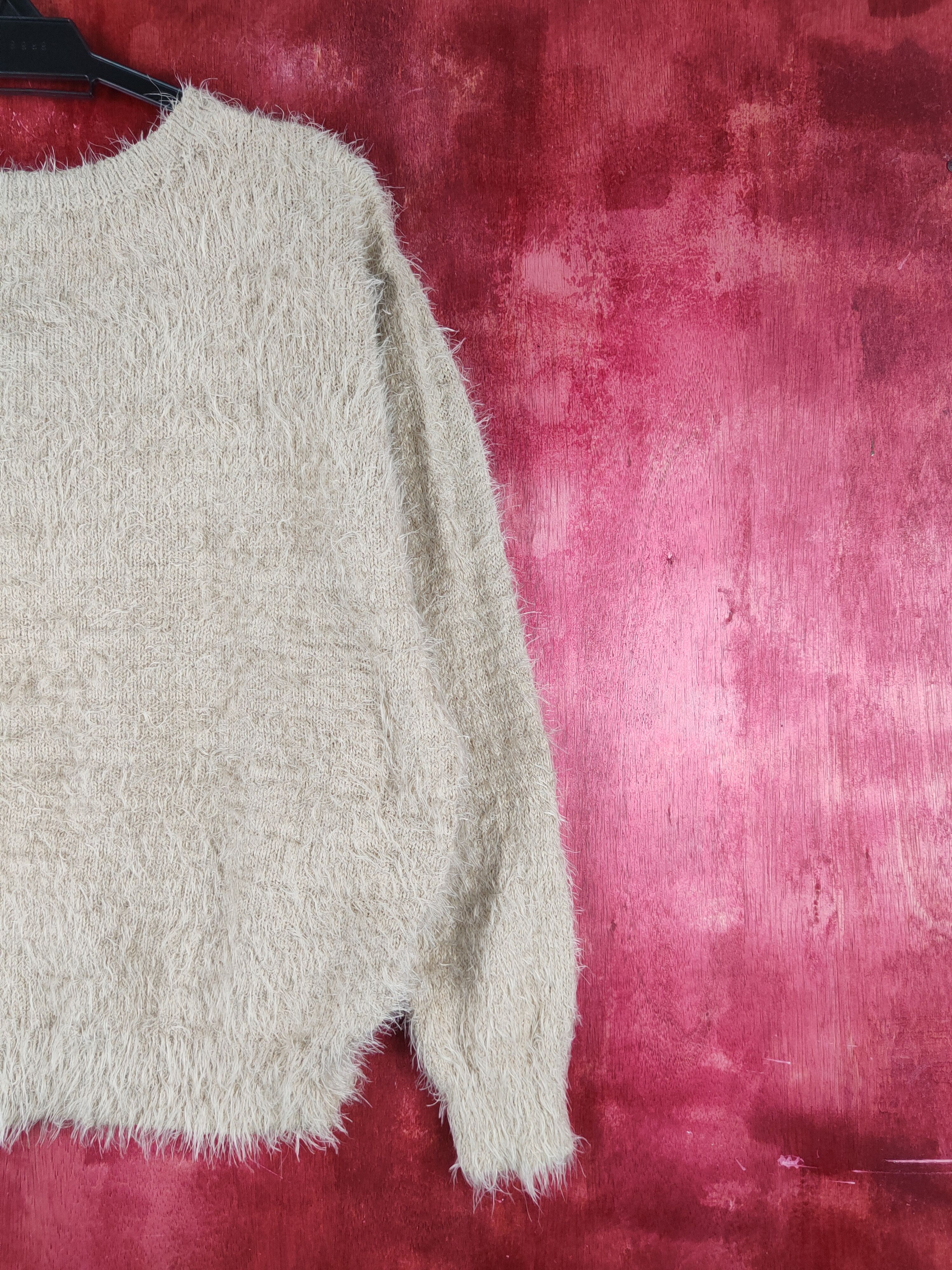 Homespun Knitwear One Way Brown Shag Shaggy Fur Mohair Knitwear #S2169 Size M / US 6-8 / IT 42-44 - 9 Thumbnail