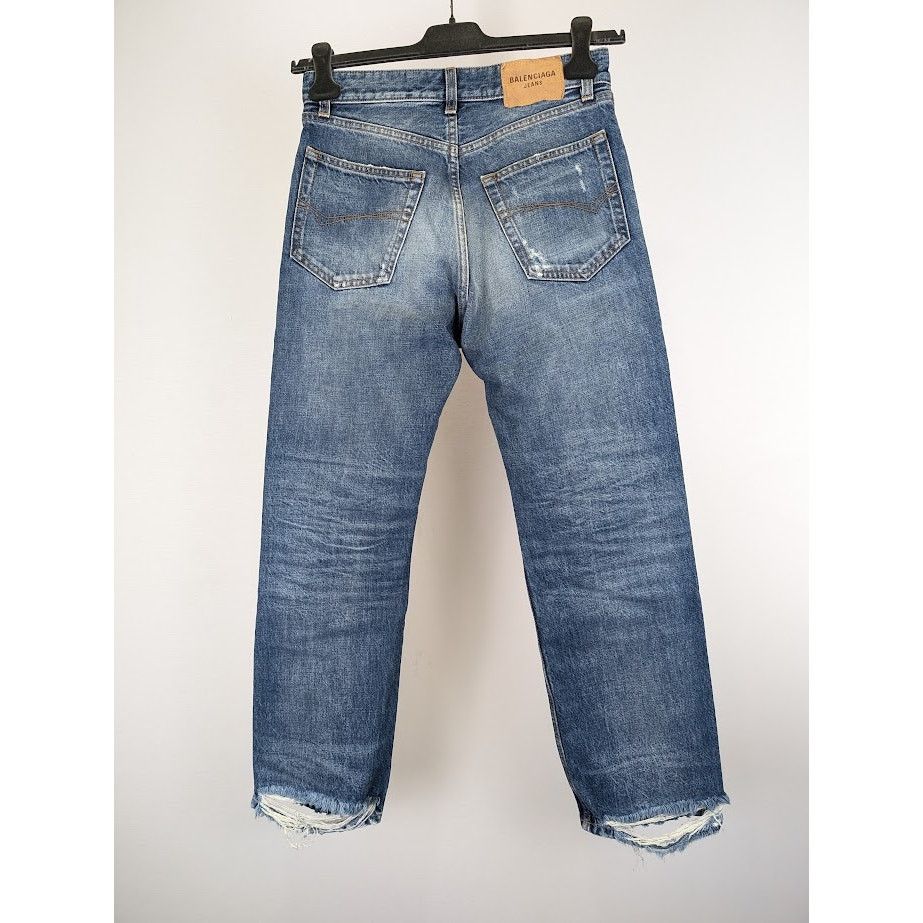 Balenciaga o1rshd1 Denim Jeans in Blue Size US 29 - 12 Thumbnail