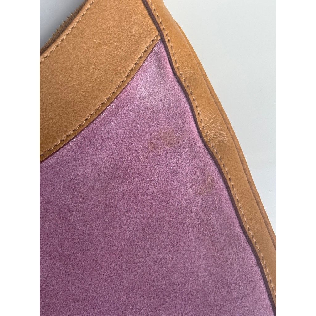 Gucci GUCCI Jackie Shoulderbag Half Moon Pink Suede Tan Leather Size ONE SIZE - 6 Thumbnail