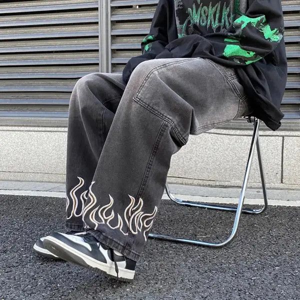 Japanese Brand × Jean Fire Straight Baggy Denim Jeans Size US 32 / EU 48 - 4 Thumbnail