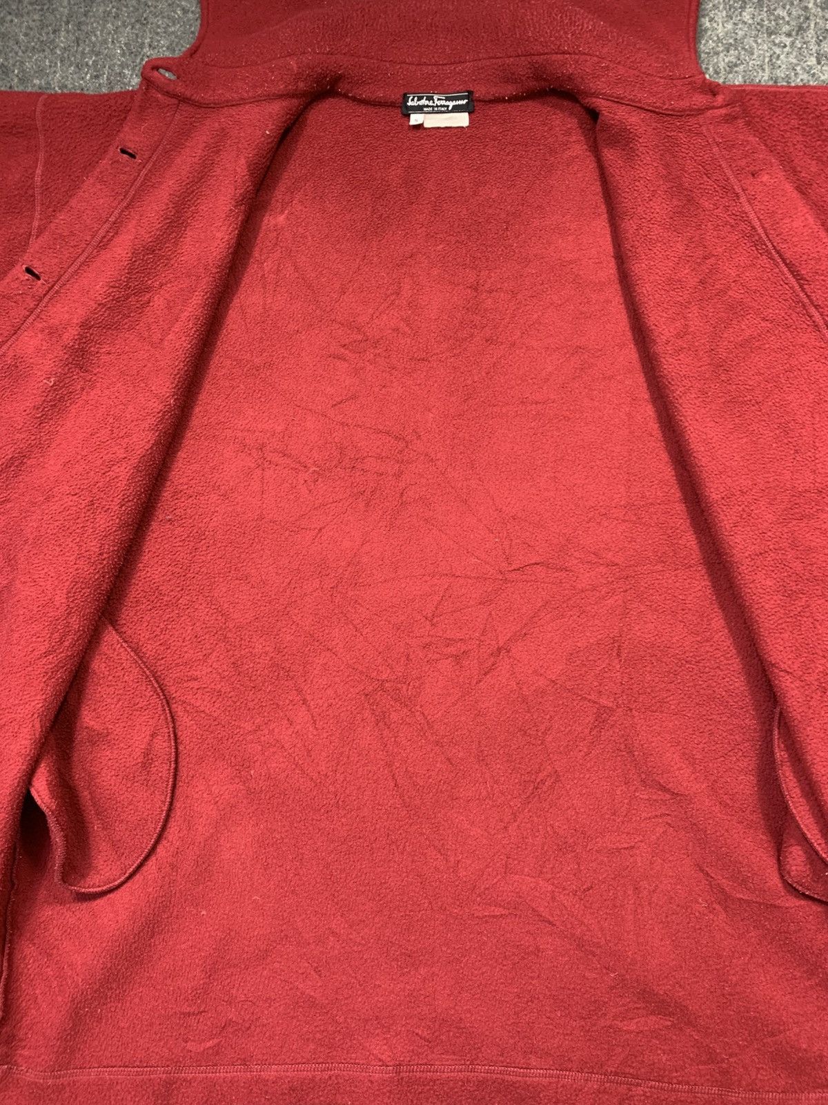 Designer × Salvatore Ferragamo 90s Salvatore Ferragamo Made In Italy Fleece Button Up Plain Size US S / EU 44-46 / 1 - 5 Thumbnail