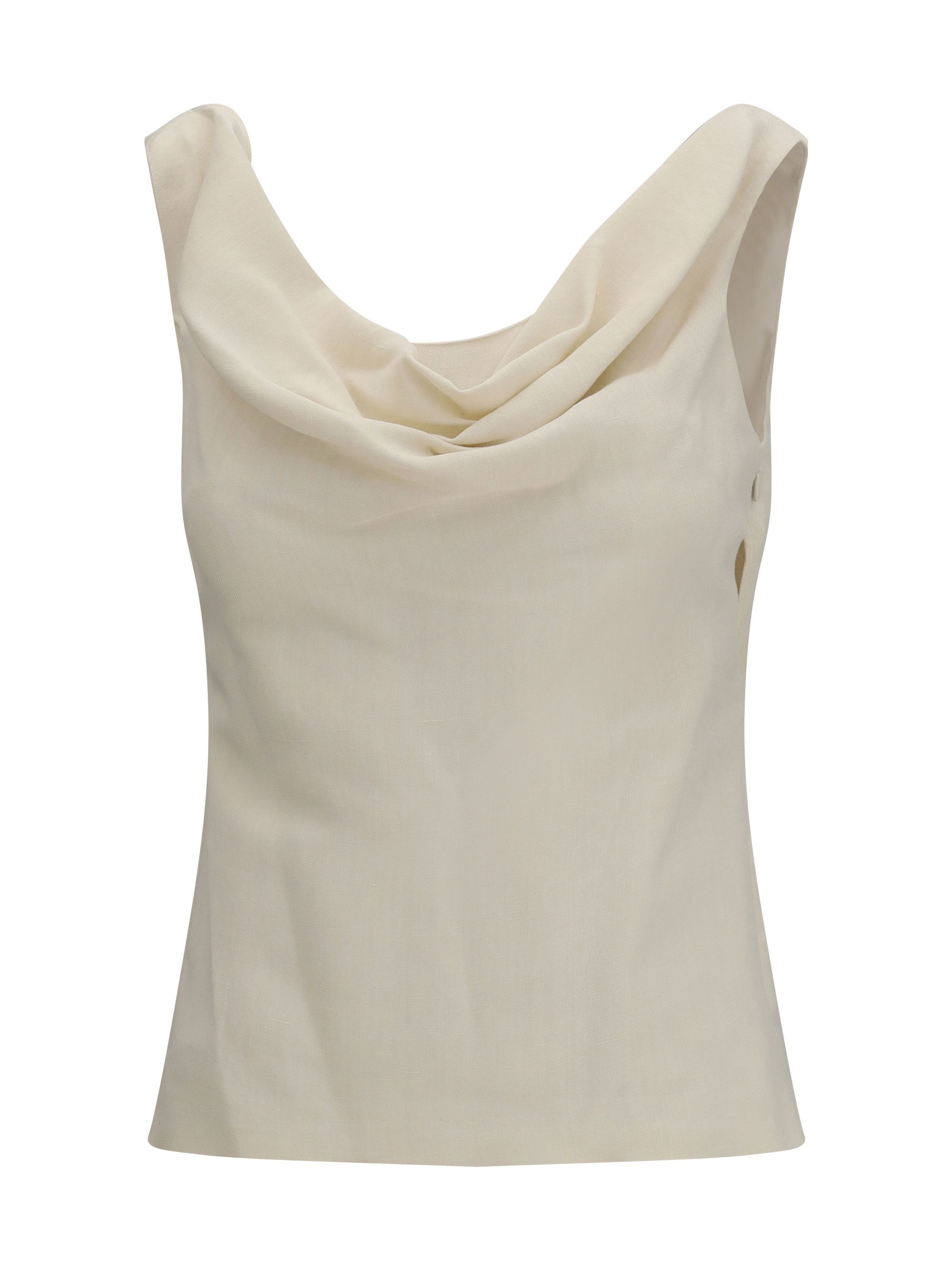 Brunello Cucinelli Viscose and linen twill Top Size L / US 10 / IT 46 - 1 Thumbnail