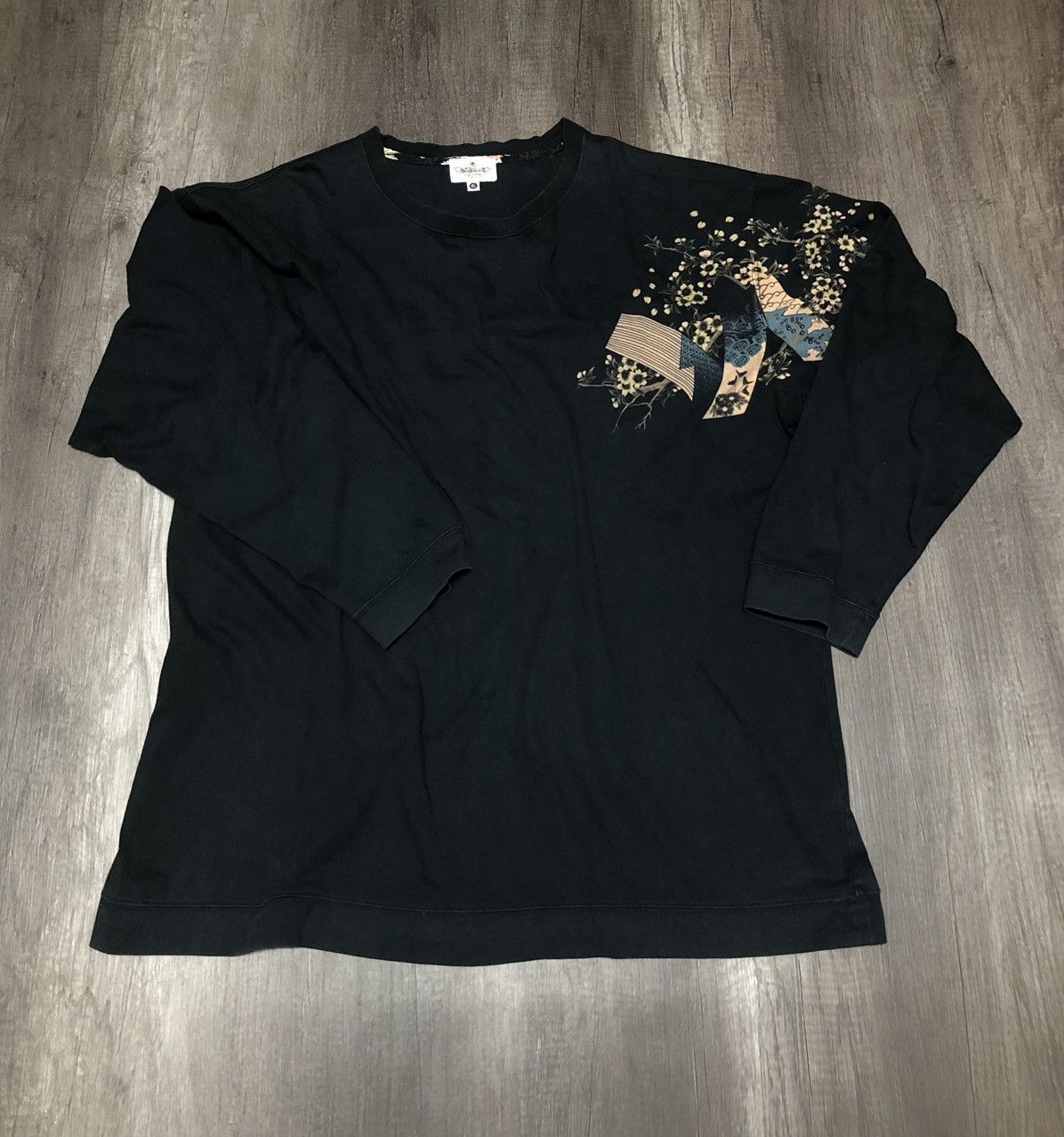 Japanese Brand × Vintage VINTAGE KARAKURI TAMASHI SUKAJAN KOI BIG LOGO LONG SLEEVE Size US XXL / EU 58 / 5 - 17 Thumbnail