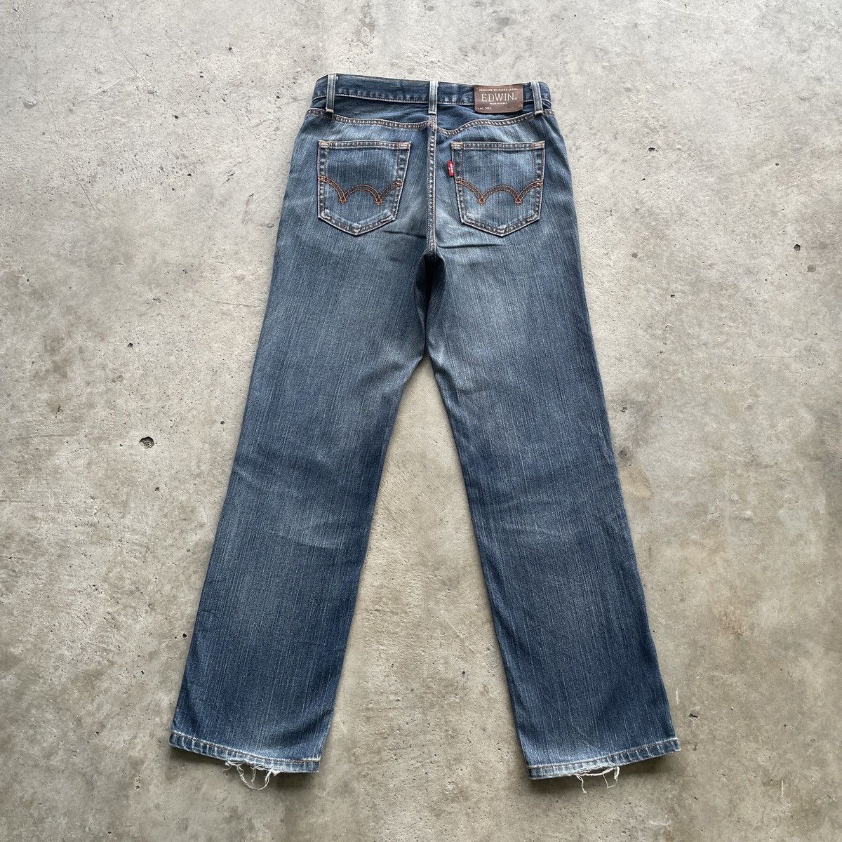 Japanese Brand W30 Vintage Edwin 502 Japan Faded Distressed Jeans Pants Size US 30 / EU 46 - 11 Thumbnail
