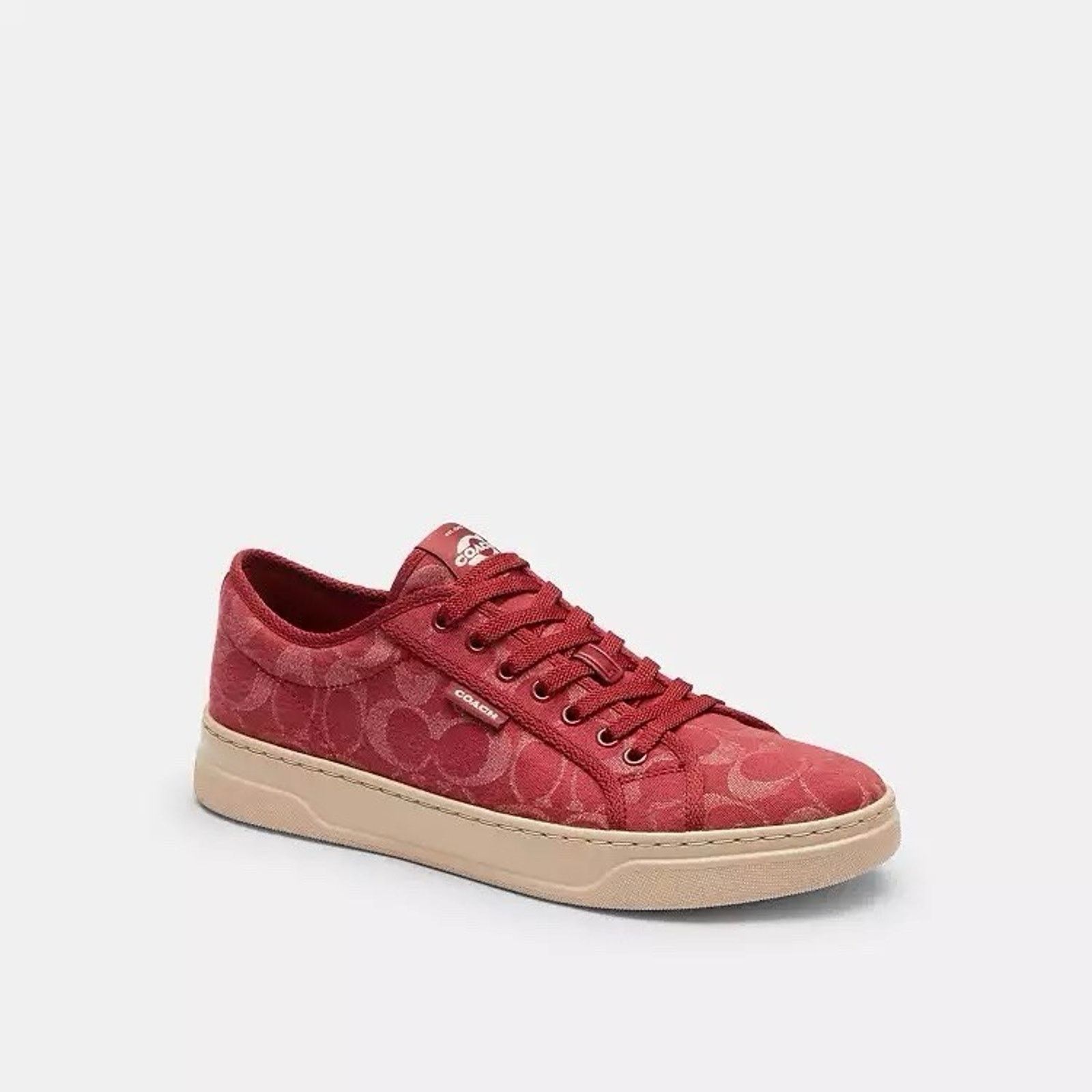 Coach NEW Coach Woman Canvas Sneaker In Signature Denim Red CDE35 Size US 8 / IT 38 - 9 Thumbnail