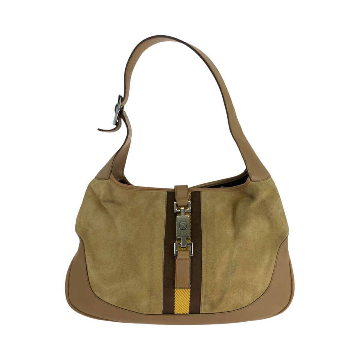 Gucci Gucci Suede/leather Jackie Shelle Shoulder Bag 0013306 Suede Shoulder Bag 001 3306 in Brown, Women's