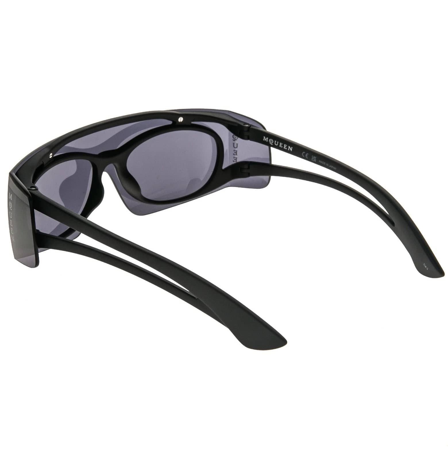 Alexander McQueen ALEXANDER MCQUEEN AM0489S 0489 Black Fashion Sunglasses 001 Size ONE SIZE - 4 Thumbnail