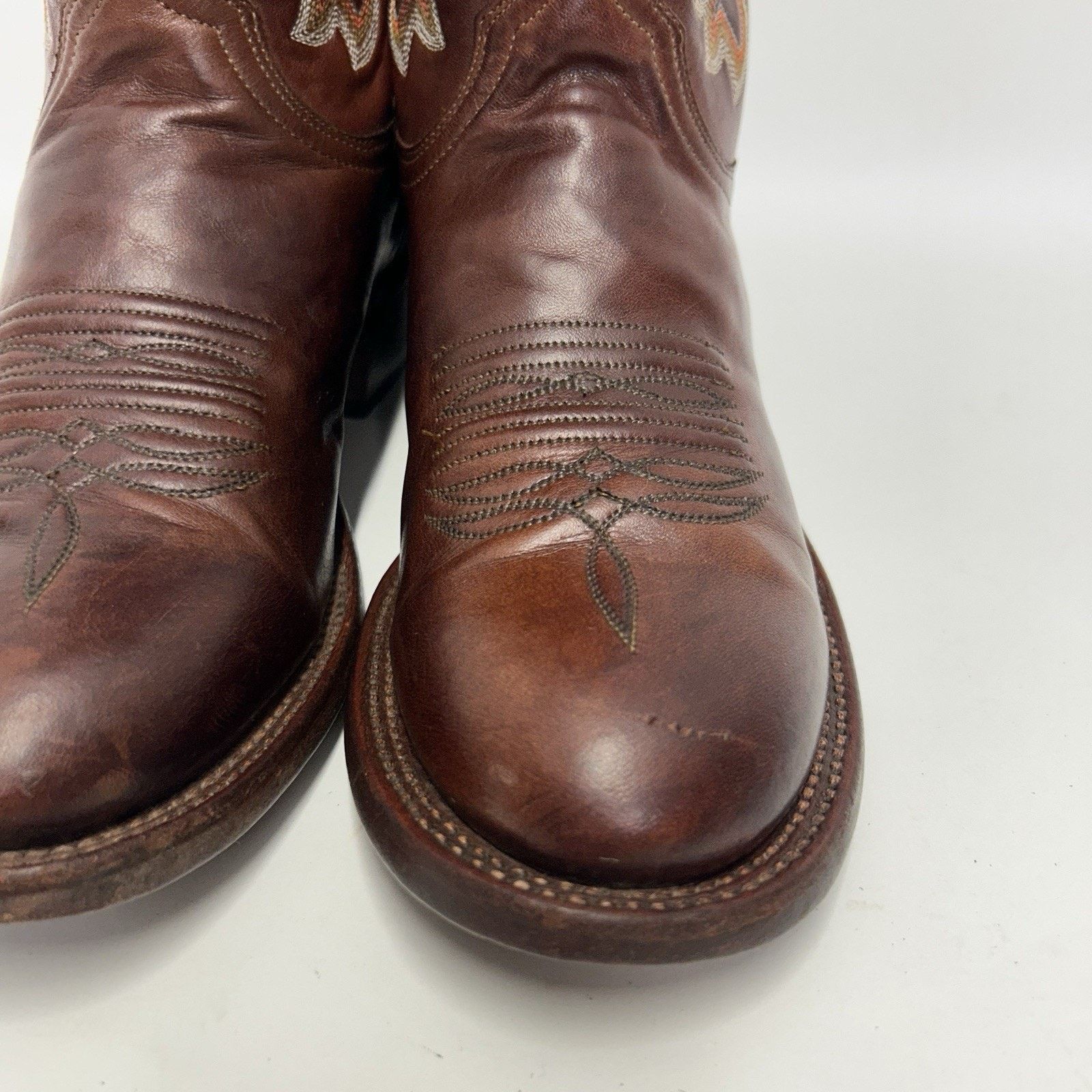 Lucchese Lucchese Shark Skin Square Toe Cowboy Boots “Brown” Size US 8 / EU 41 - 12 Thumbnail