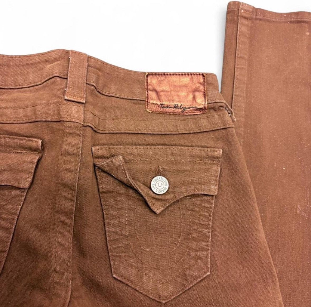 True Religion Rare Label Vintage Brown True Religion skinny jeans W25 Size 25" / US 0 / IT 36 - 2 Thumbnail