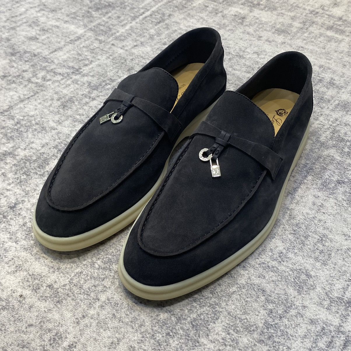 Loro Piana Loro Piana Summer Charms Walk 13 Suede Argo Blue Melange Size US 9 / EU 42 - 3 Thumbnail