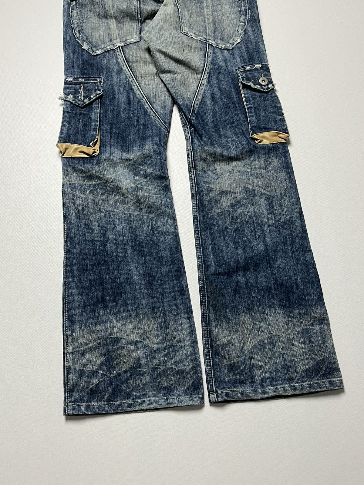 Japanese Brand Jeans De Art Cargo Multipockets Flare Size US 32 / EU 48 - 6 Thumbnail