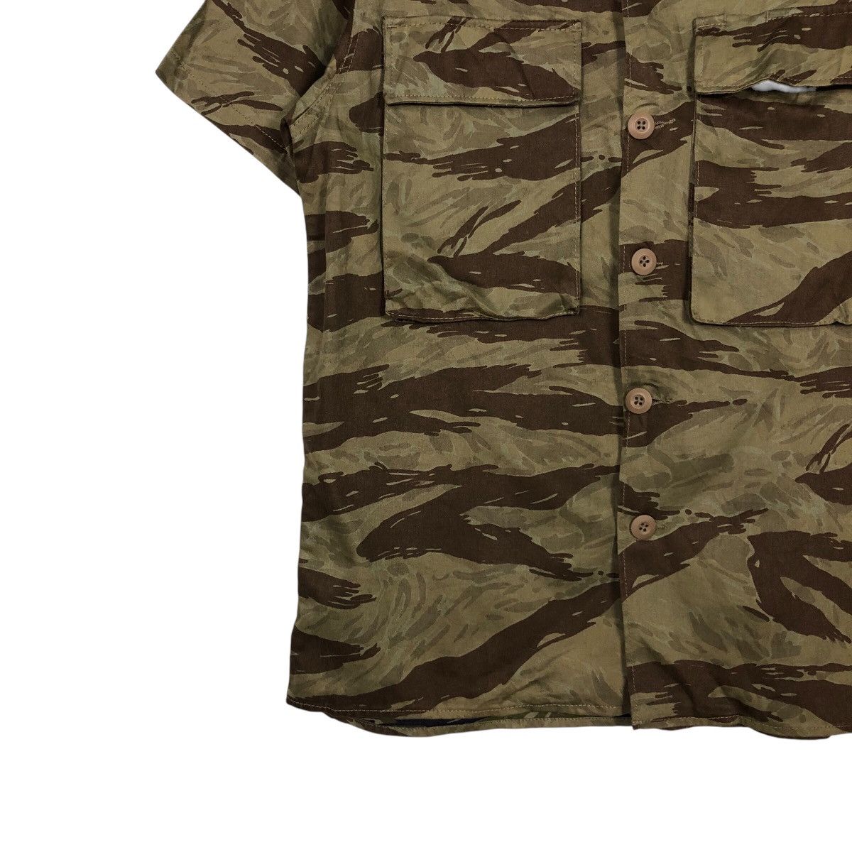 Vintage 📌Vintage Tiger Striped Camouflage Shirt Houstan Usa Size US M / EU 48-50 / 2 - 5 Thumbnail