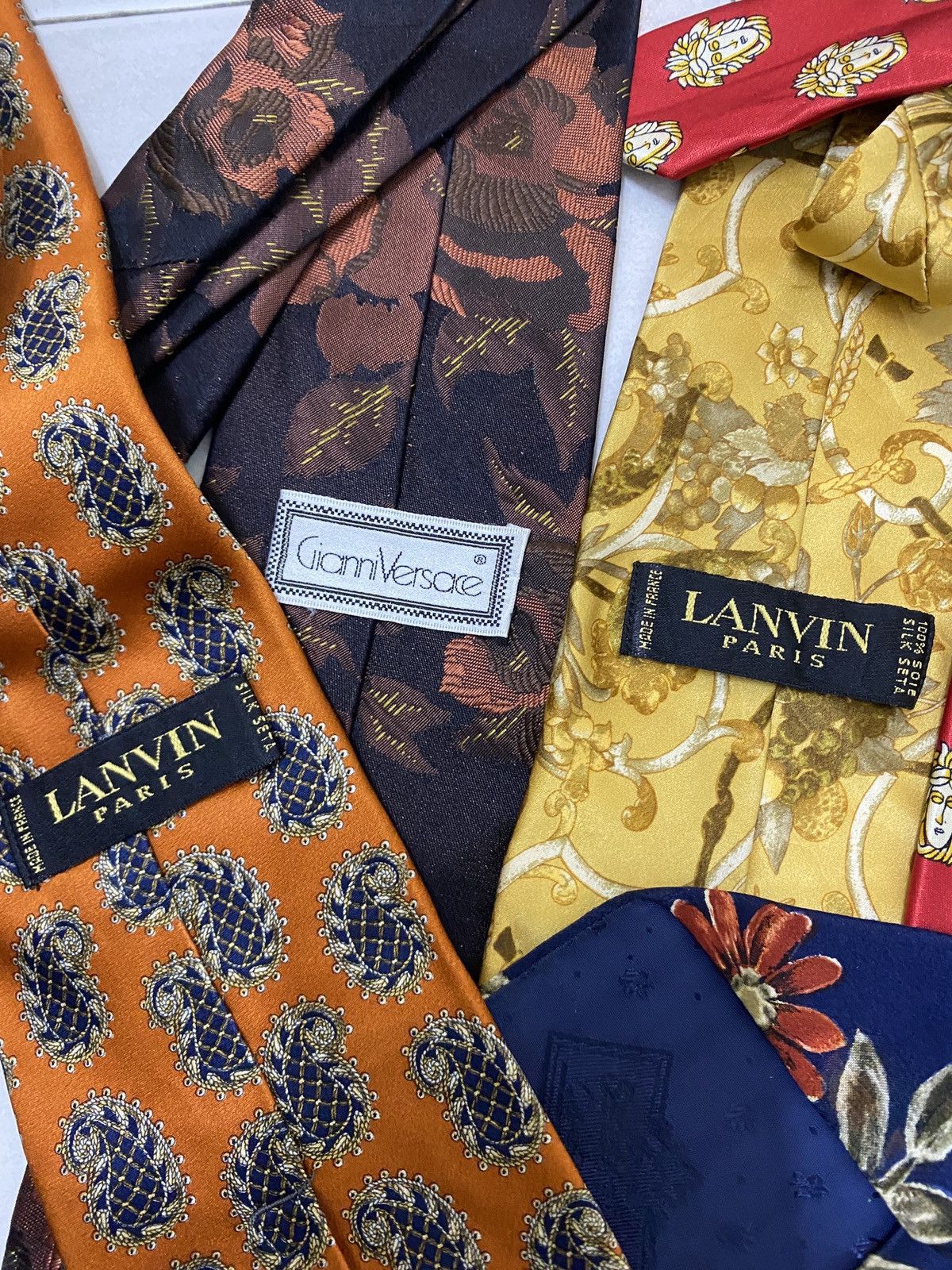 Designer × Vintage Combo 6 Branded Neck Tie Size ONE SIZE - 6 Thumbnail
