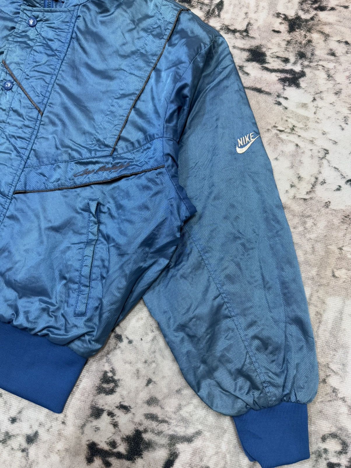 Nike Vintage 90s Nike Nylon Bomber Jacket Size US L / EU 52-54 / 3 - 5 Thumbnail