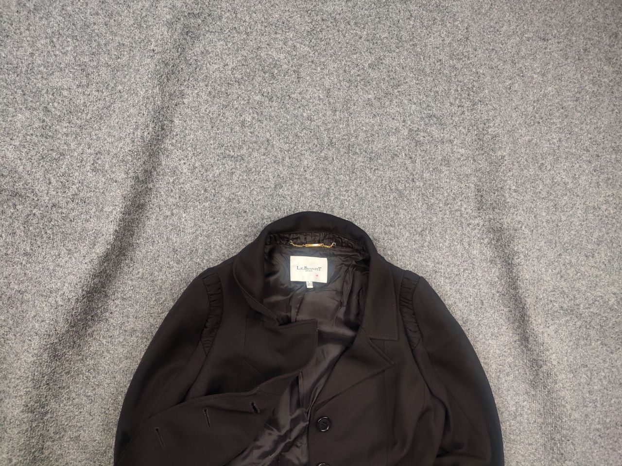LK Bennett L.K. Bennett London Design Brown Wool Blend Blazer jacket Size L / US 10 / IT 46 - 1 Thumbnail
