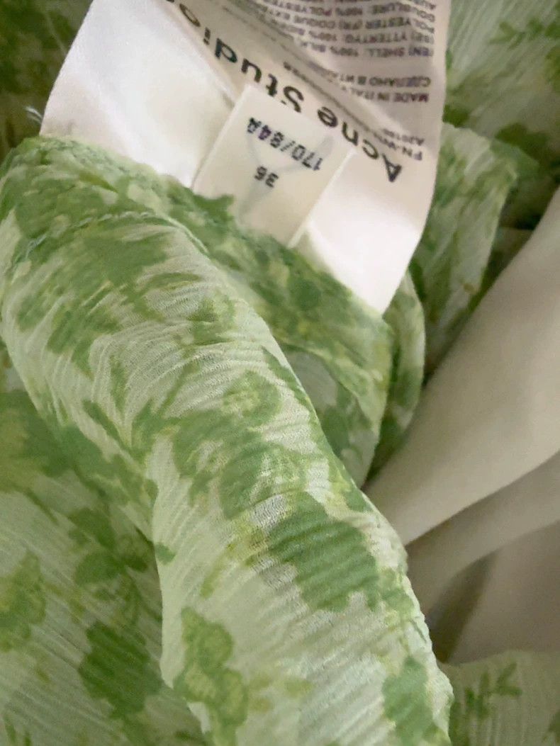 Acne Studios size:36 Green floral print dress
