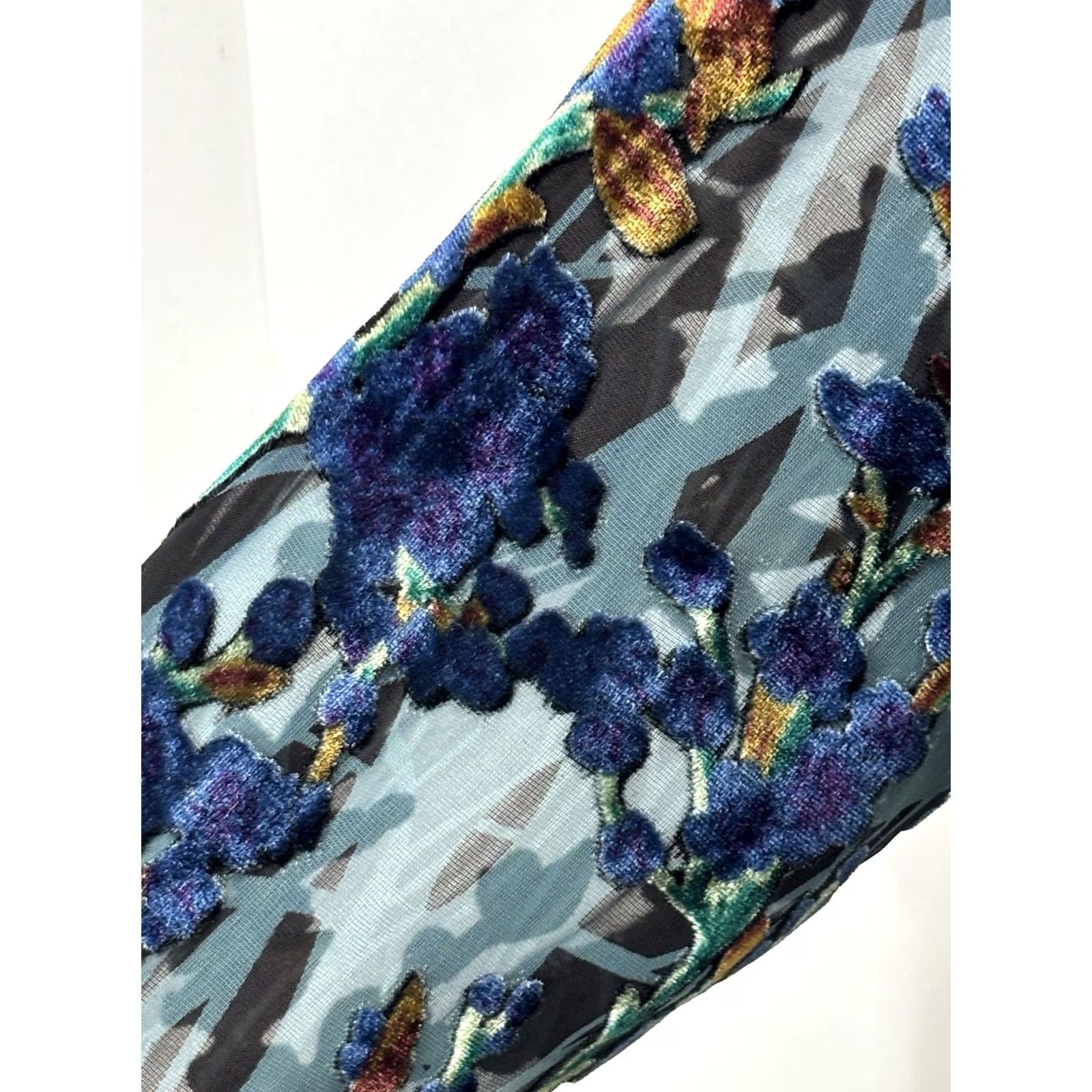 Vintage John Mark Corduroy Trucker Jacket Women’s L Beaded Sheer Floral Sleeves Boho Size L / US 10 / IT 46 - 6 Thumbnail