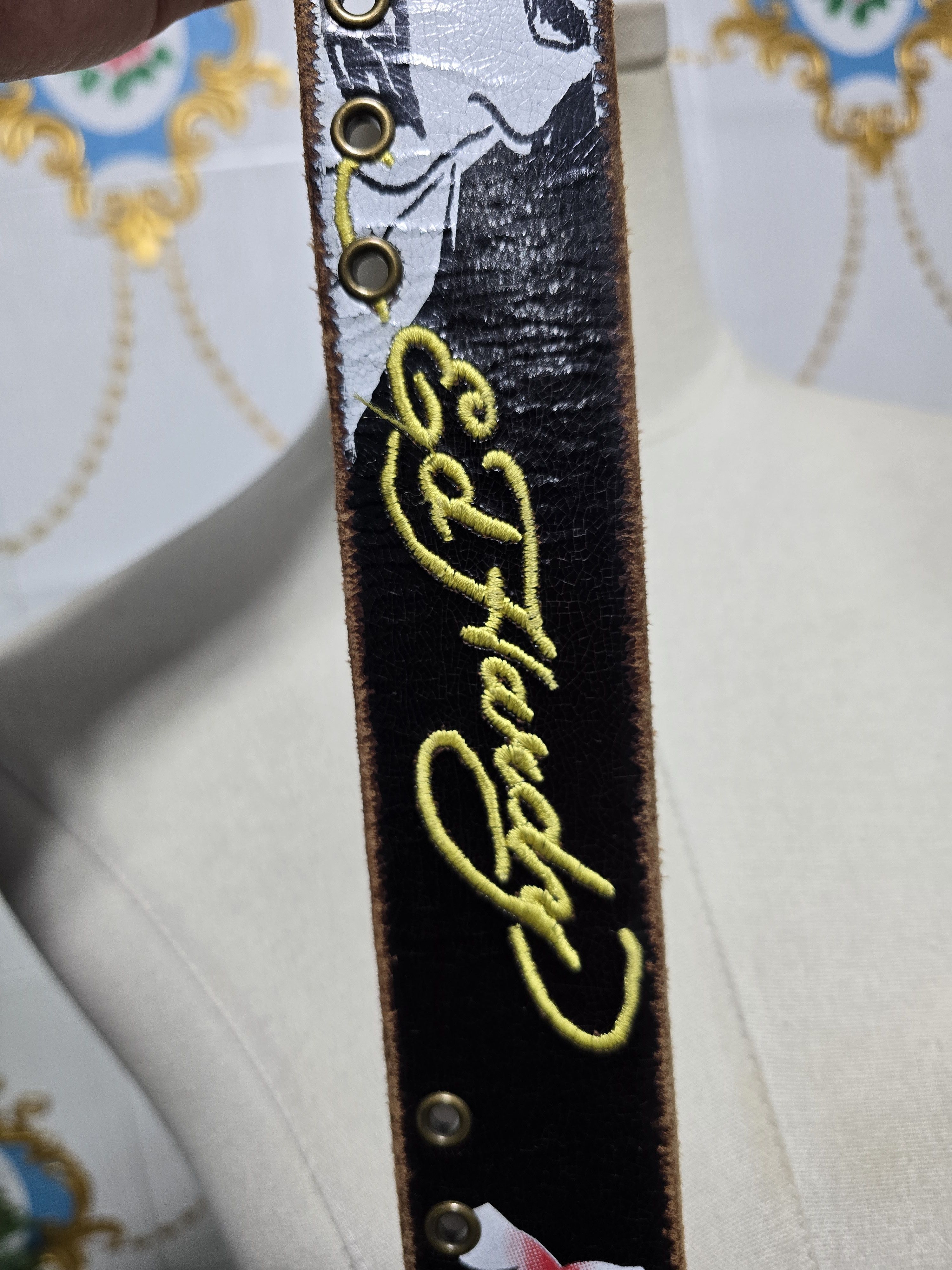 Ed Hardy Vintage ED HARDY HANDMADE genuine leather belt Size ONE SIZE - 4 Thumbnail