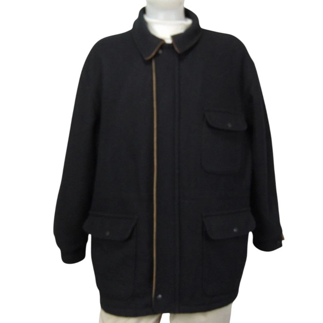Schott Schott NYC Wool Hunting Jacket Made in USA Black Size 52 Size US XXL / EU 58 / 5 - 5 Thumbnail