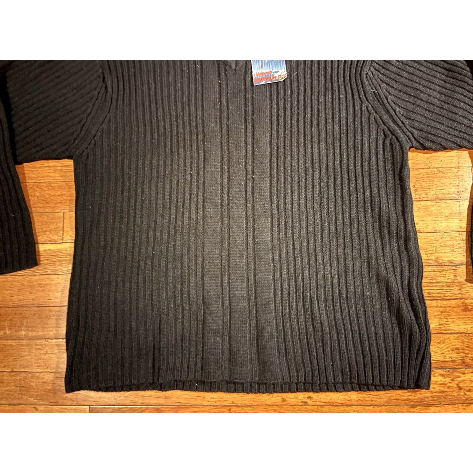 Vintage VINTAGE Ferruche Ribbed V-Neck Sweater Men’s XL Black 90s Y2K Size US XL / EU 56 / 4 - 7 Thumbnail