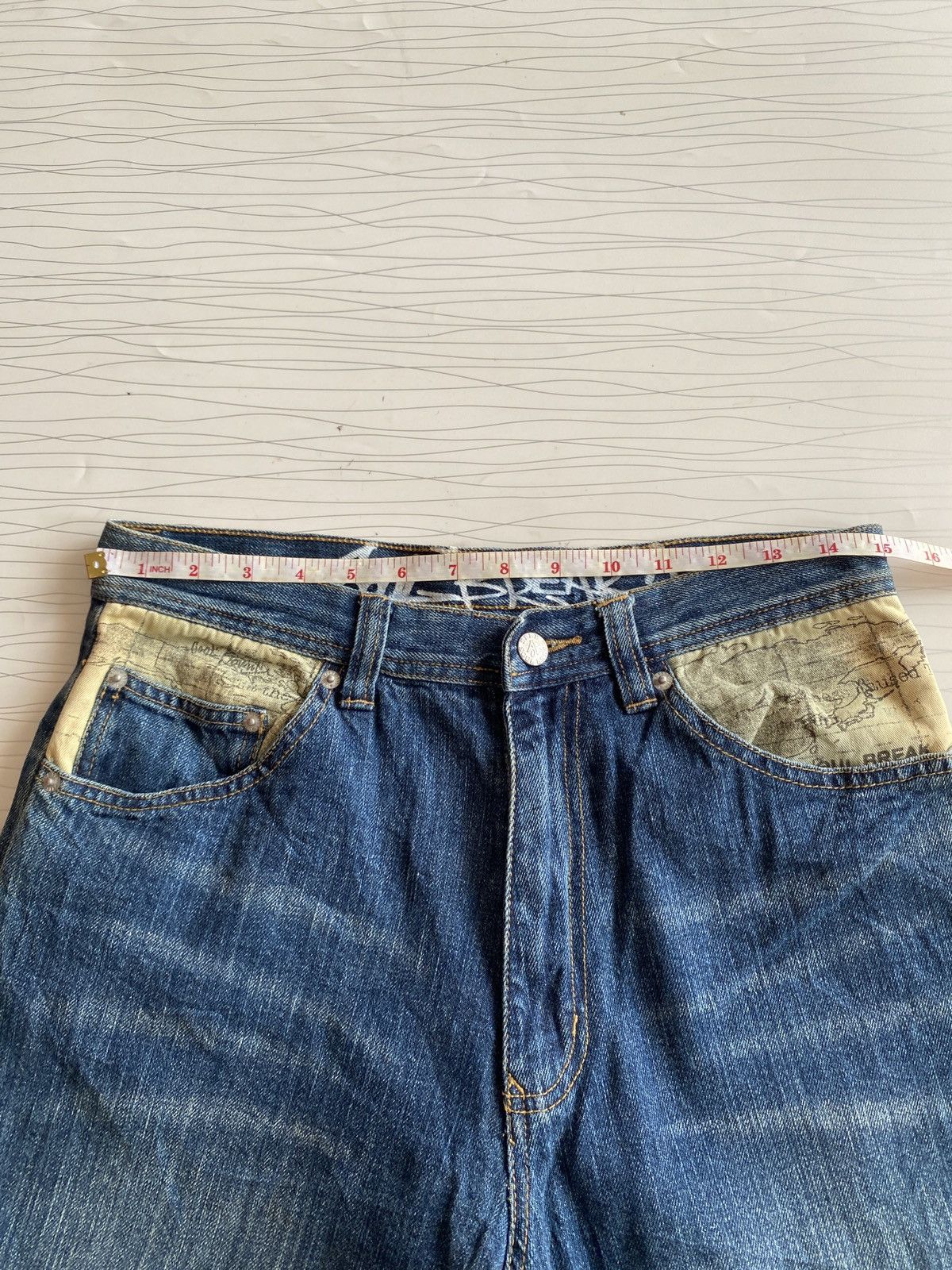 JNCO Vintage Y2K SOUL BREAK Denim Baggy Jeans Buckle Back Size US 30 / EU 46 - 17 Thumbnail