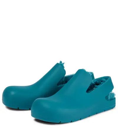 Bottega Veneta o1n1vont1224 Puddle Mules in Blue Size US 4 / IT 34 - 6 Thumbnail