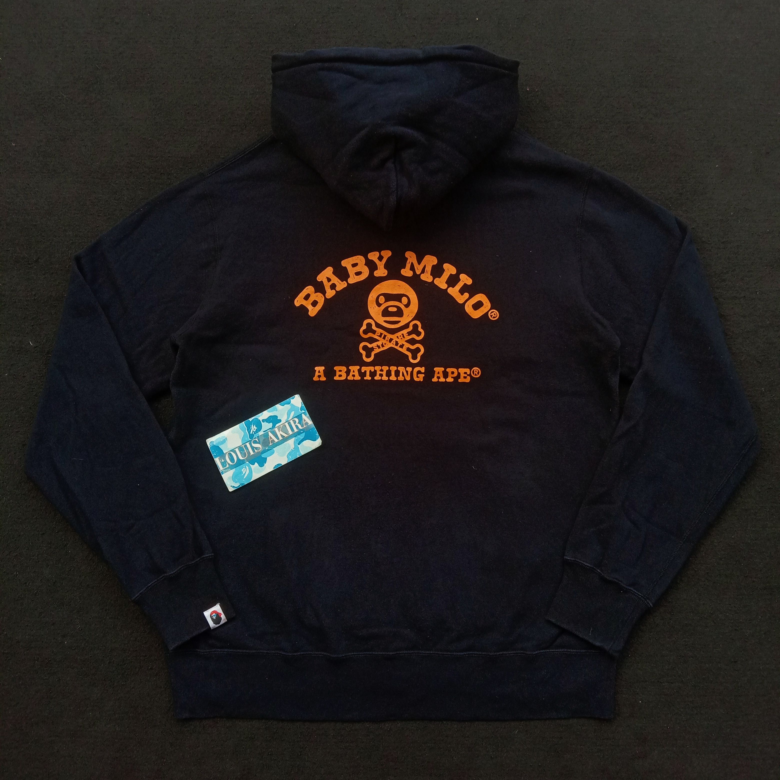 image of Bape Pirate Store Milo Zip Hoodie in Navy, Men's (Size 2XL)