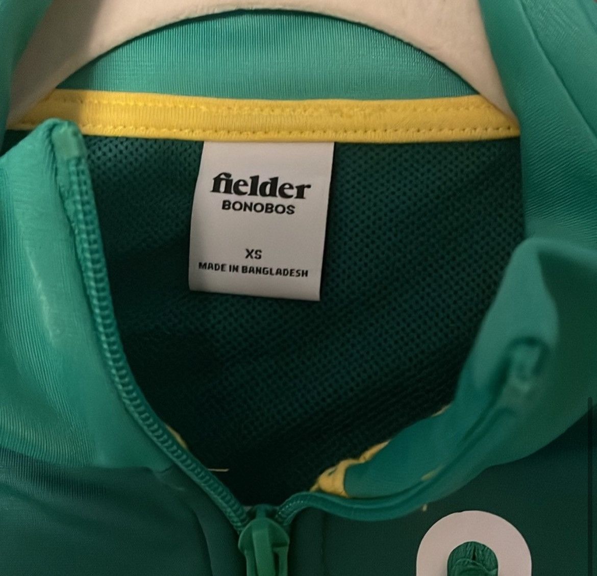 Bonobos Bonobos Fielder Green and White Track Jacket Size XS Size US XS / EU 42 / 0 - 4 Thumbnail