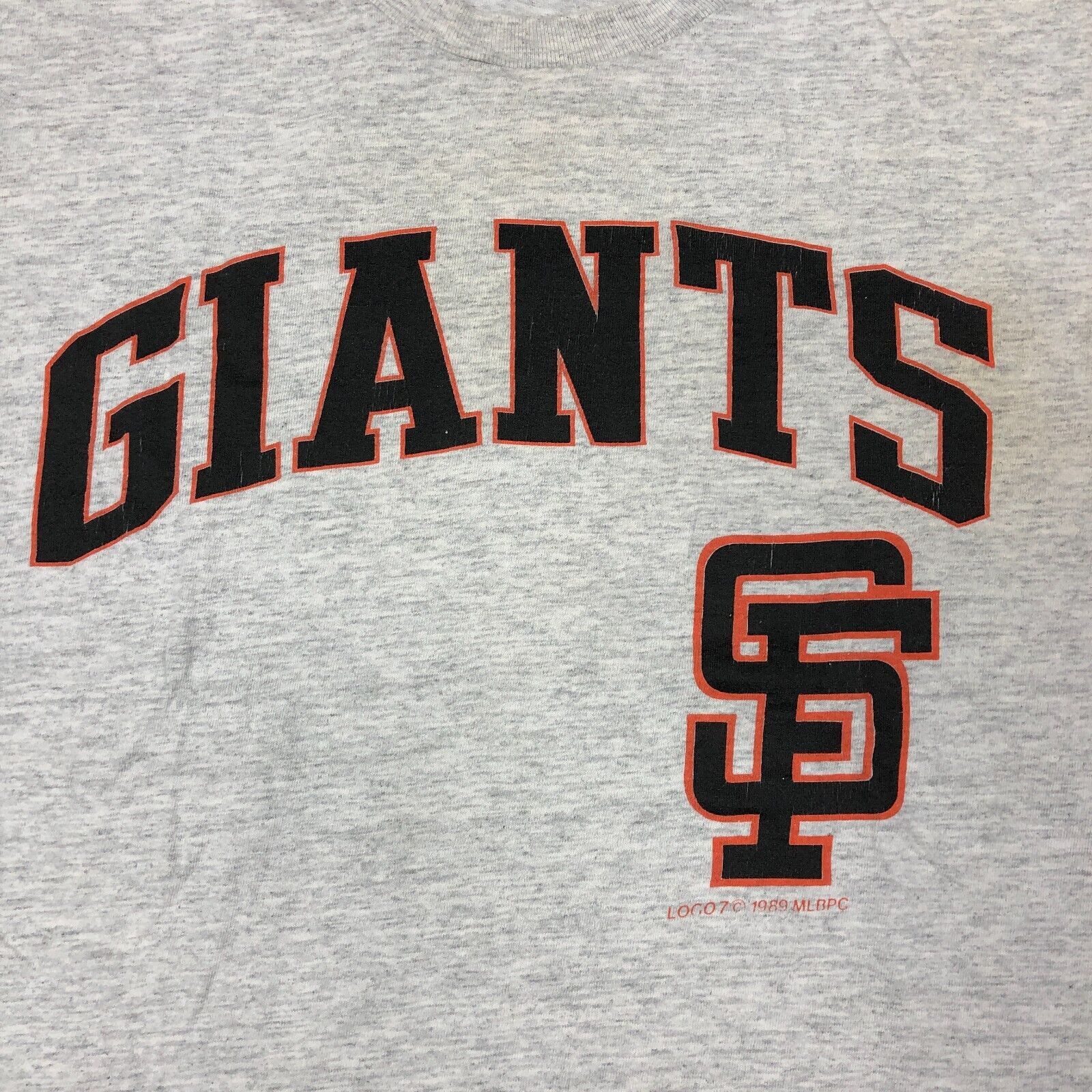 MLB × Vintage Vintage 1989 Logo 7 San Fran Giants Spellout Logo Grey Tee Size US L / EU 52-54 / 3 - 2 Thumbnail